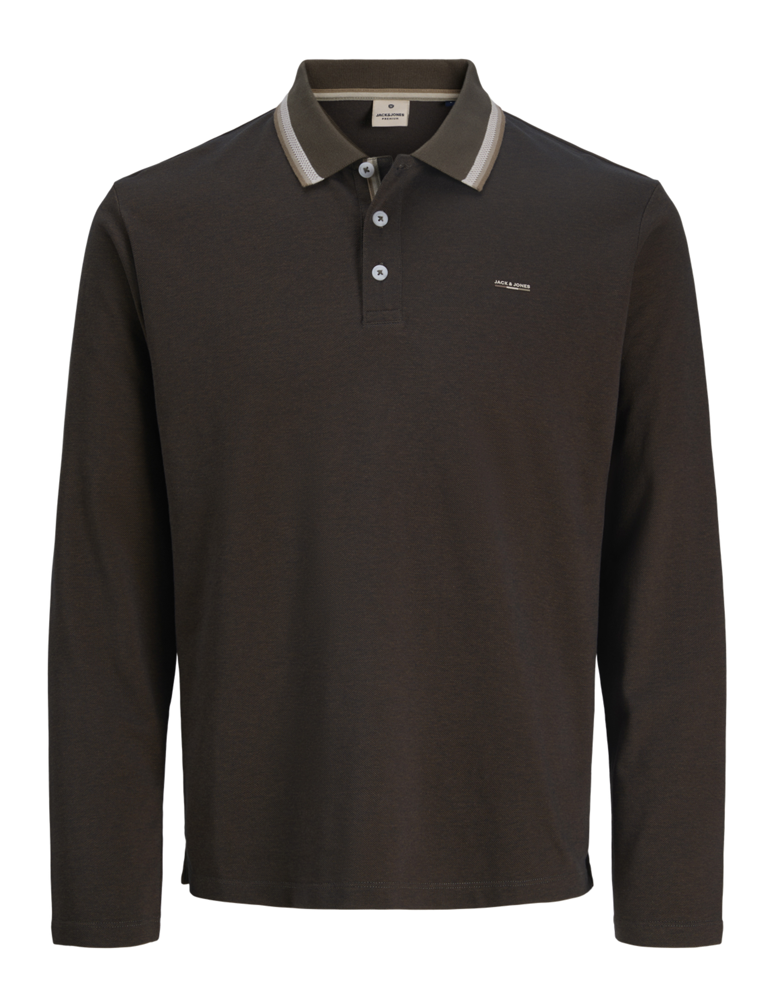 Cotton Blend Long Sleeve Polo Shirt 1 of 1