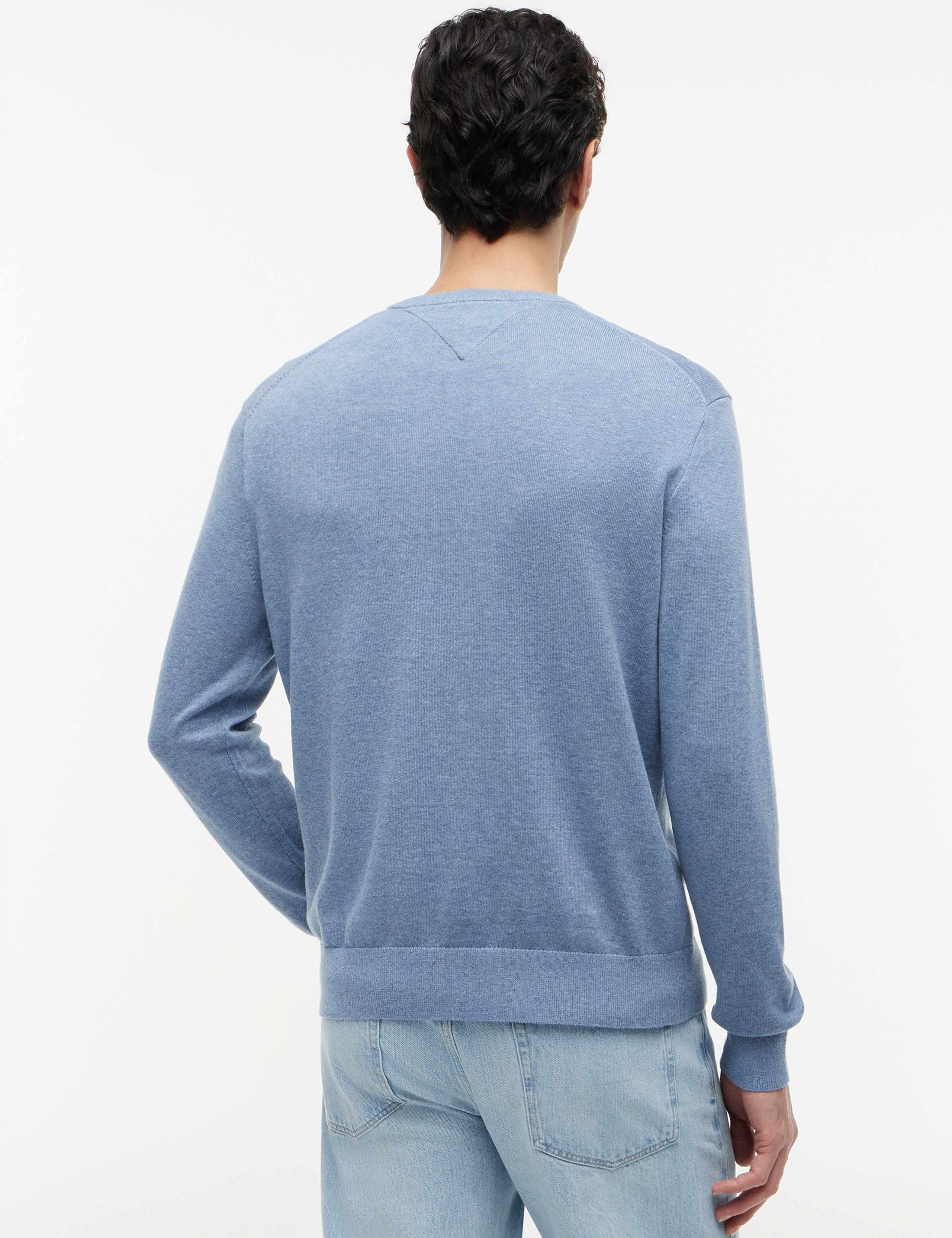Essential Pure Cotton Crew Neck Jumper 5 of 5