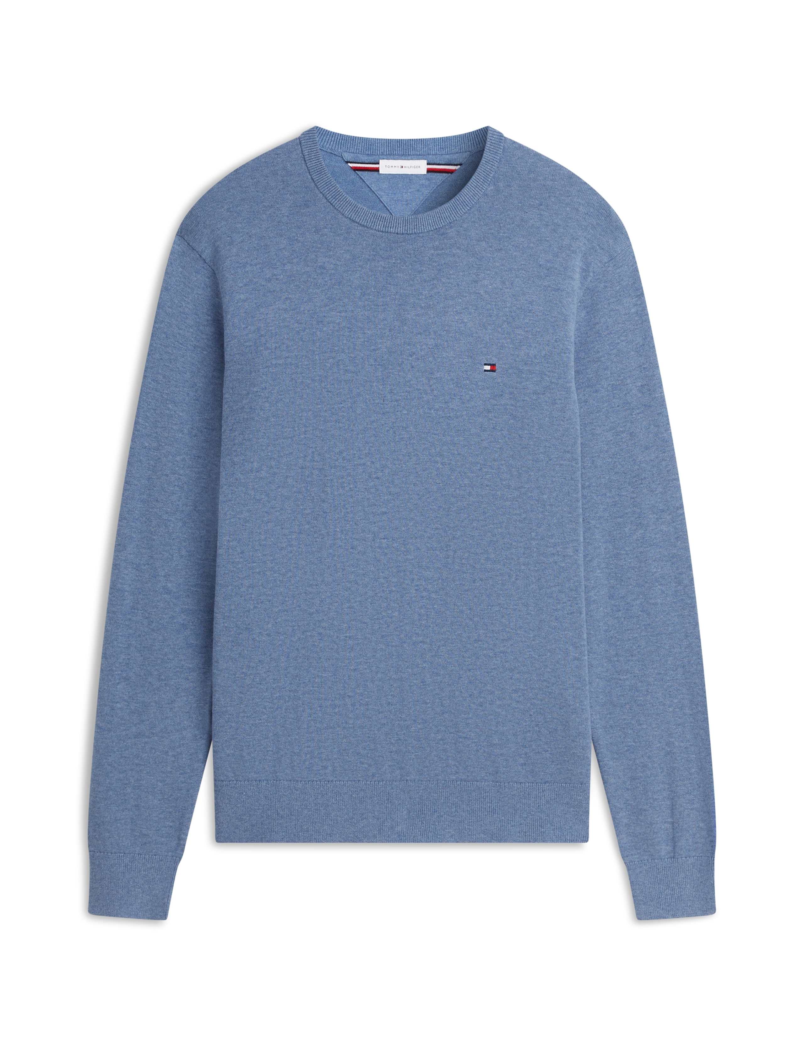Essential Pure Cotton Crew Neck Jumper 2 of 5
