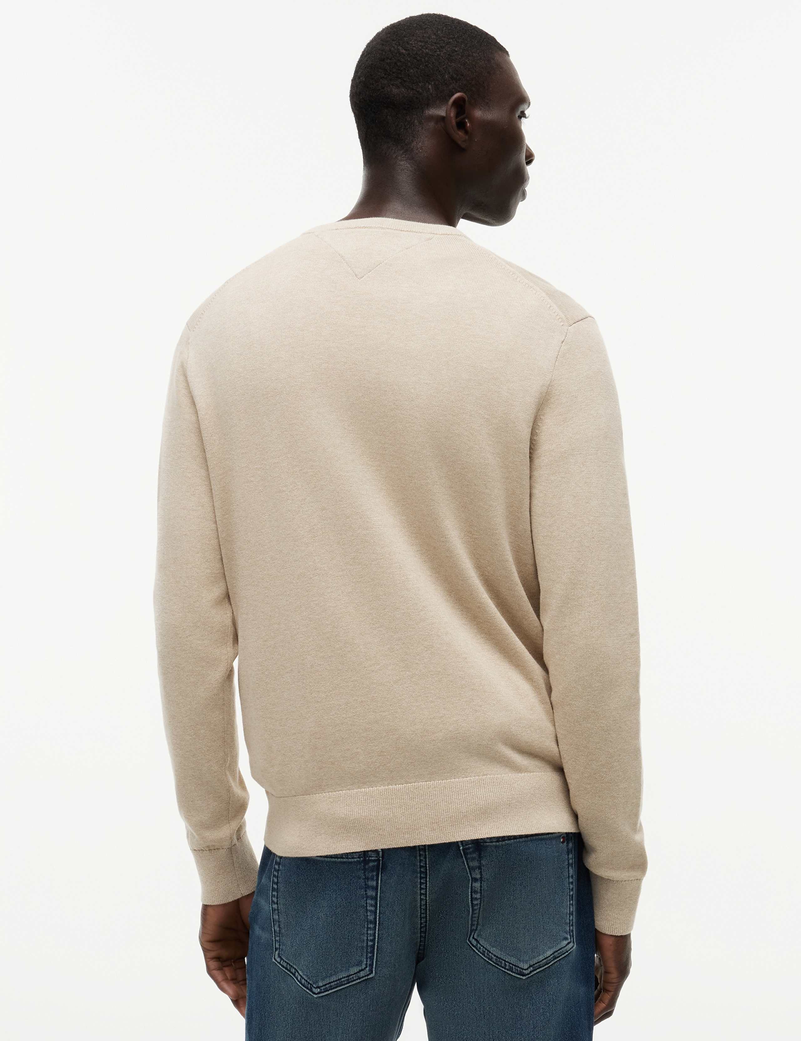 Essential Pure Cotton Crew Neck Jumper 4 of 5