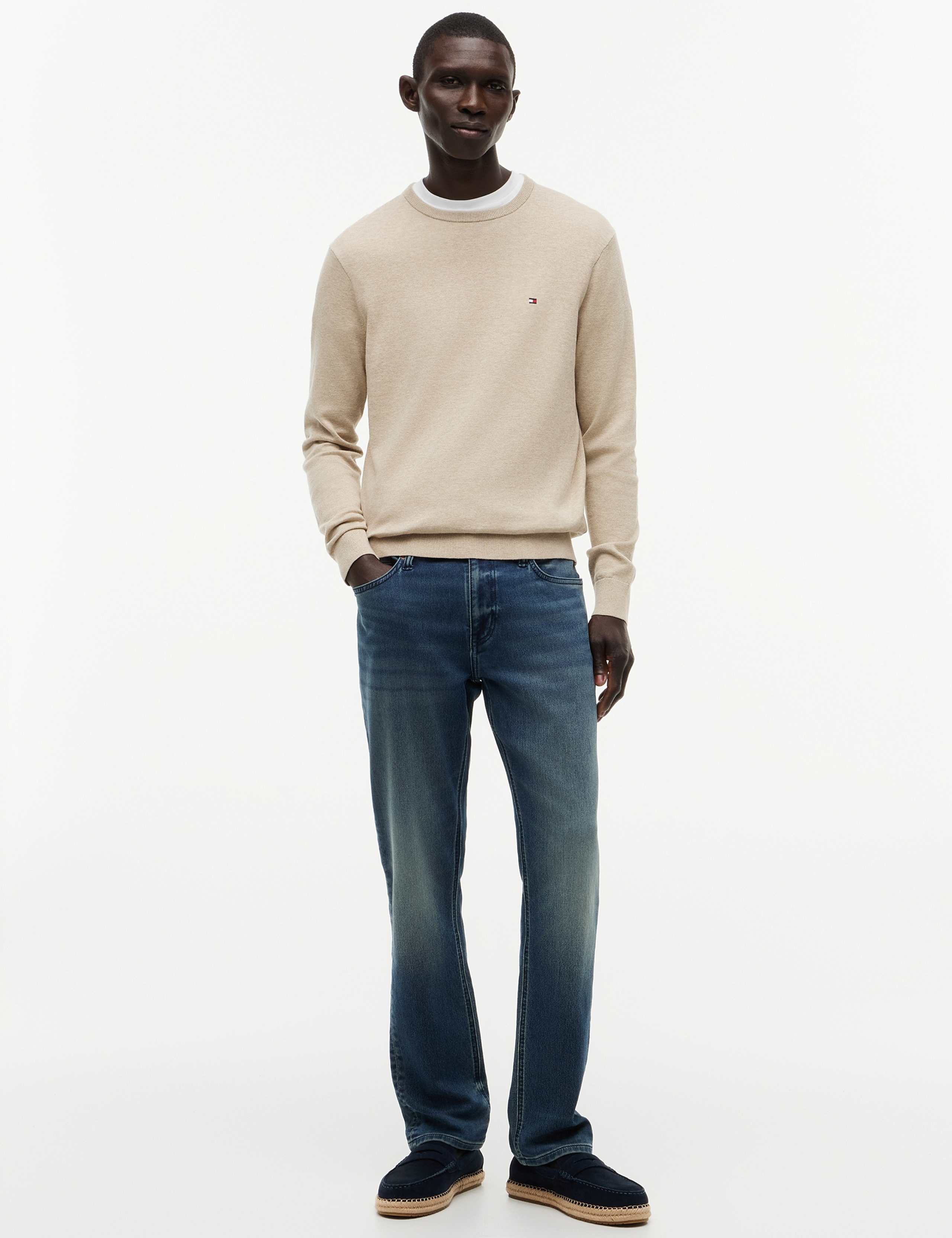 Essential Pure Cotton Crew Neck Jumper 5 of 5