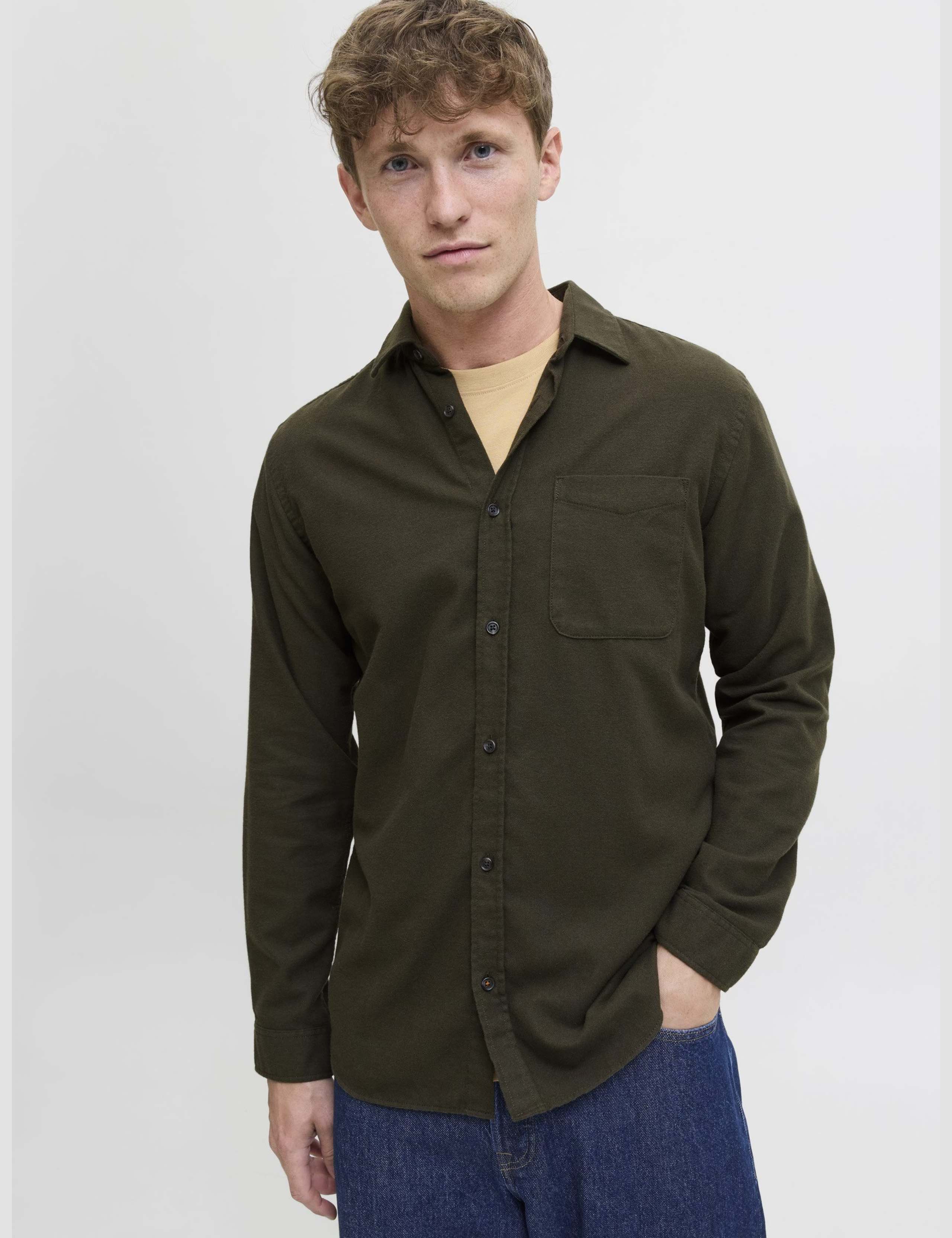 Regular Fit Cotton Rich Flannel Shirt 4 of 6