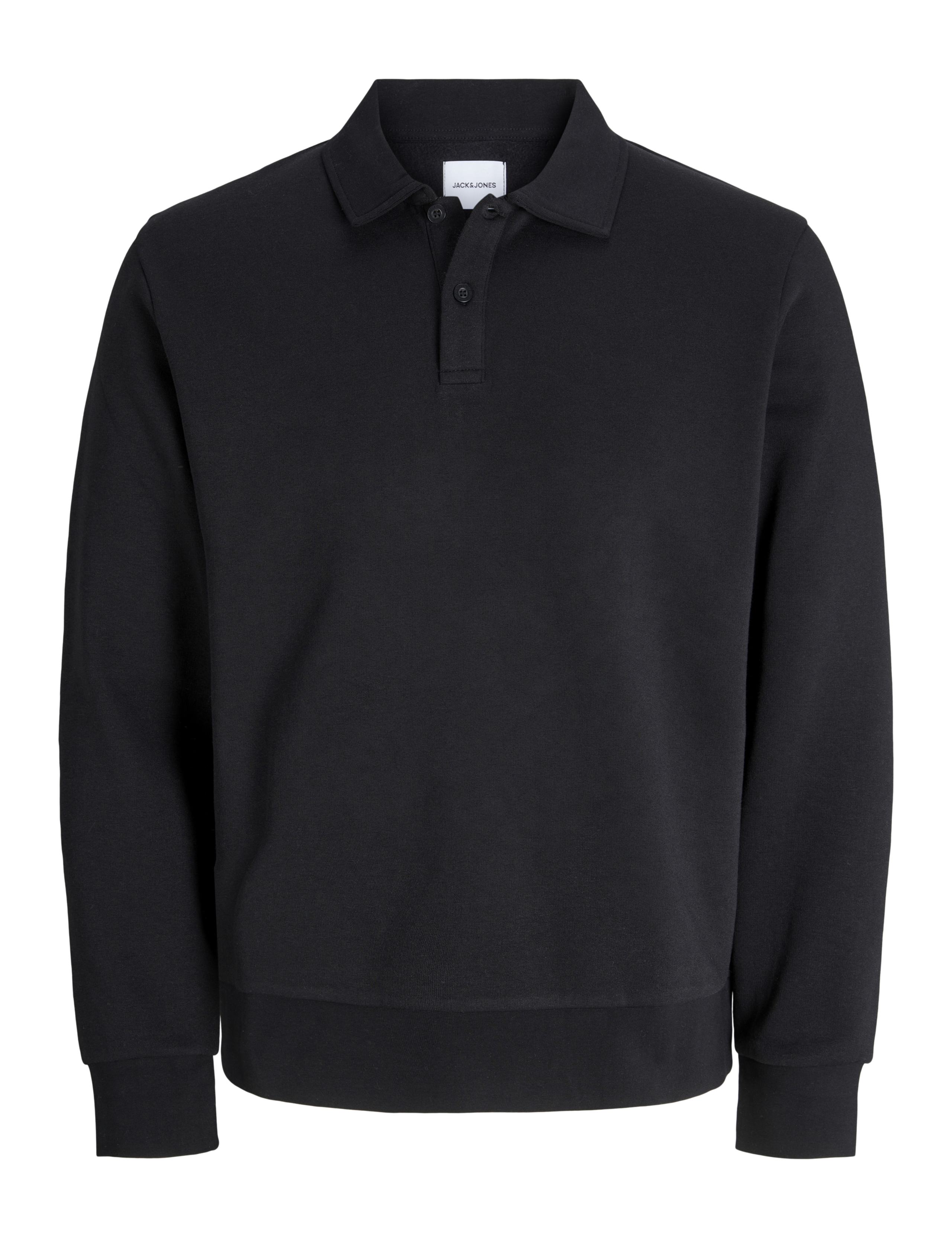 Cotton Blend Button Down Collar Long Sleeve Polo Shirt 2 of 5