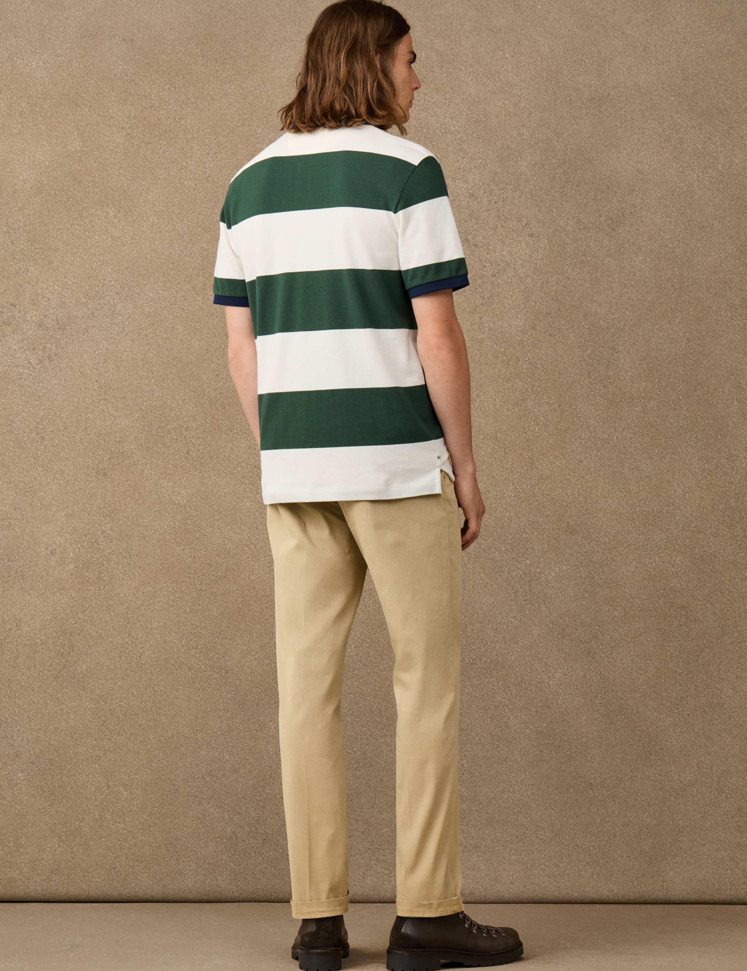 Pure Cotton Striped Polo Shirt 5 of 5