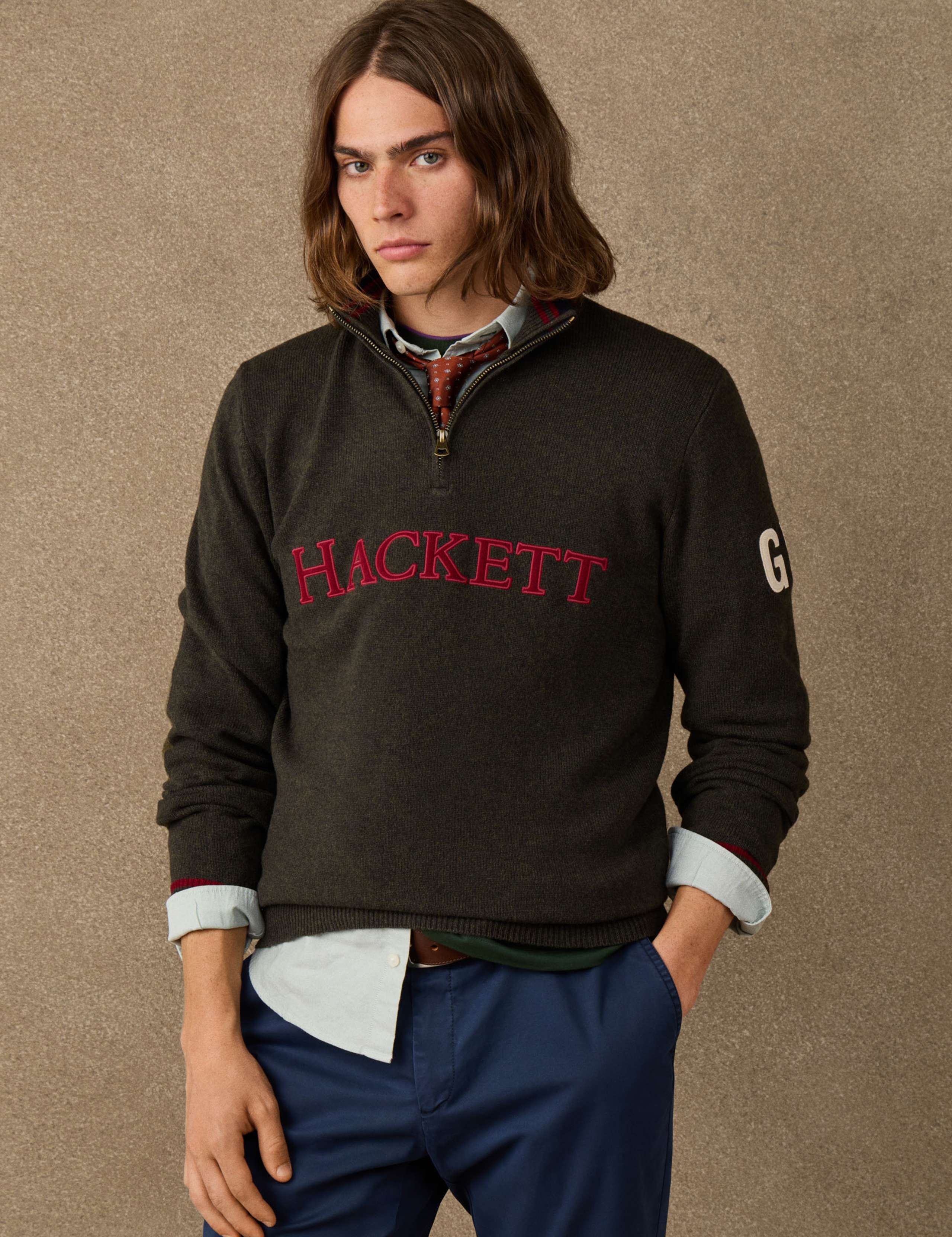Pure Merino Wool Half Zip Jumper 3 of 7