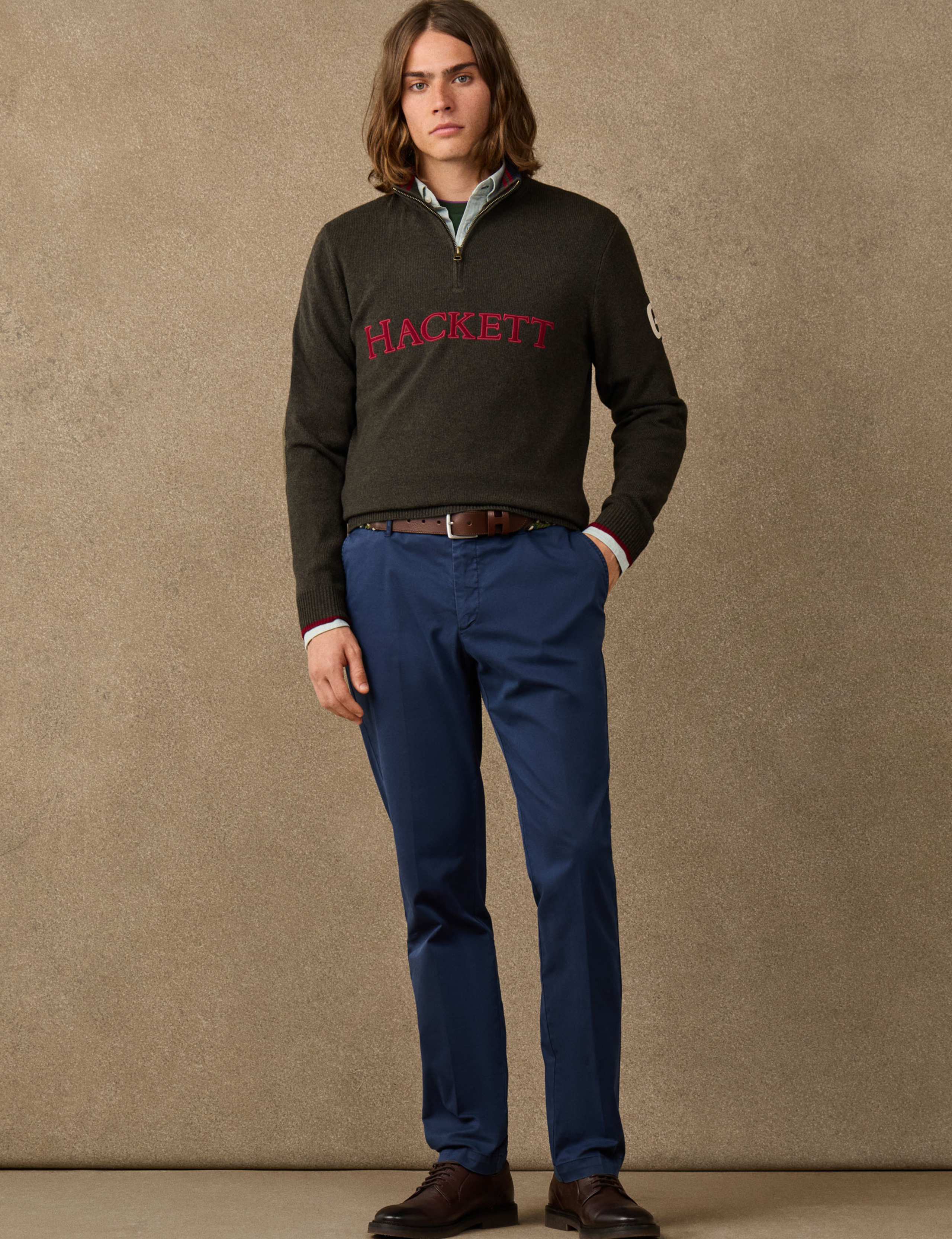Pure Merino Wool Half Zip Jumper 5 of 7