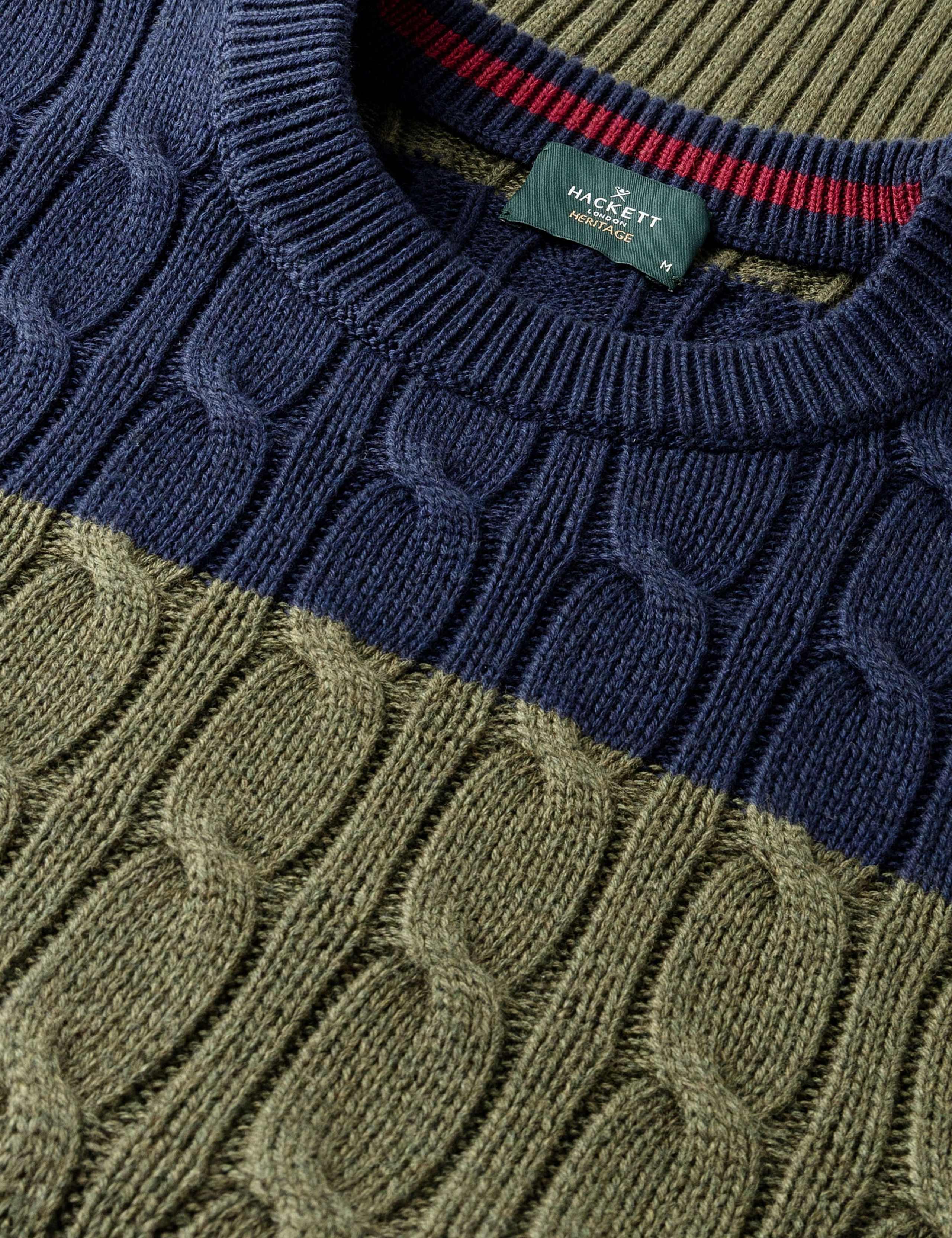 Pure Cotton Cable Crew Neck Jumper 2 of 3