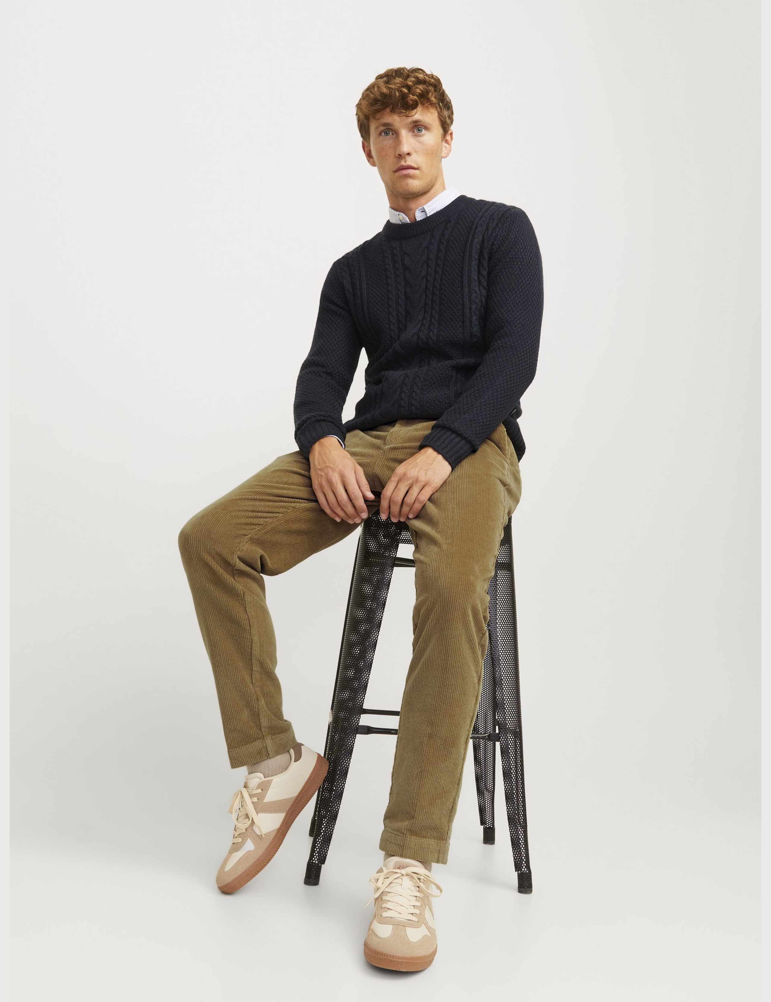 Regular Fit Textured Chinos 3 of 7