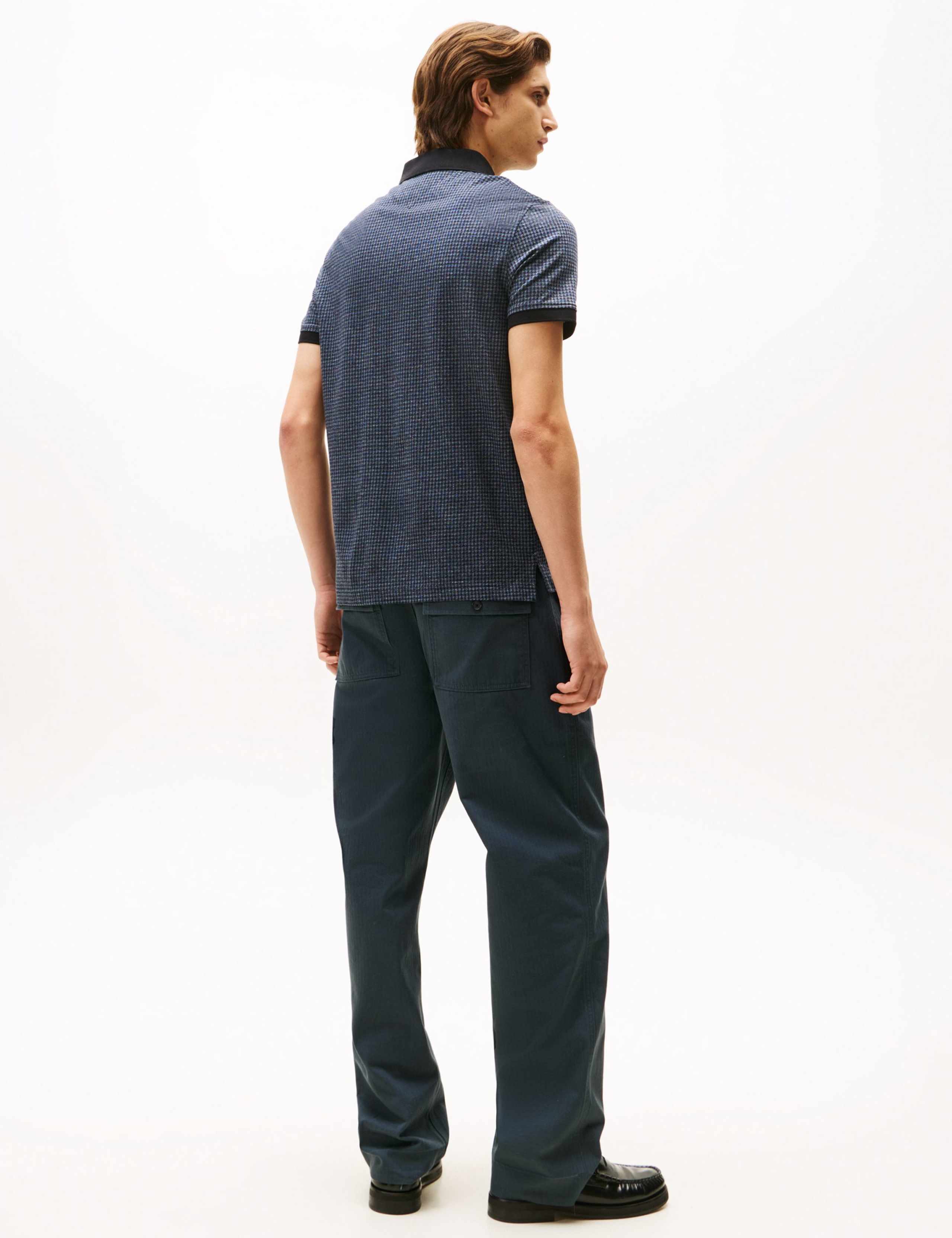 Mouline Pure Cotton Jacquard Polo Shirt 2 of 3