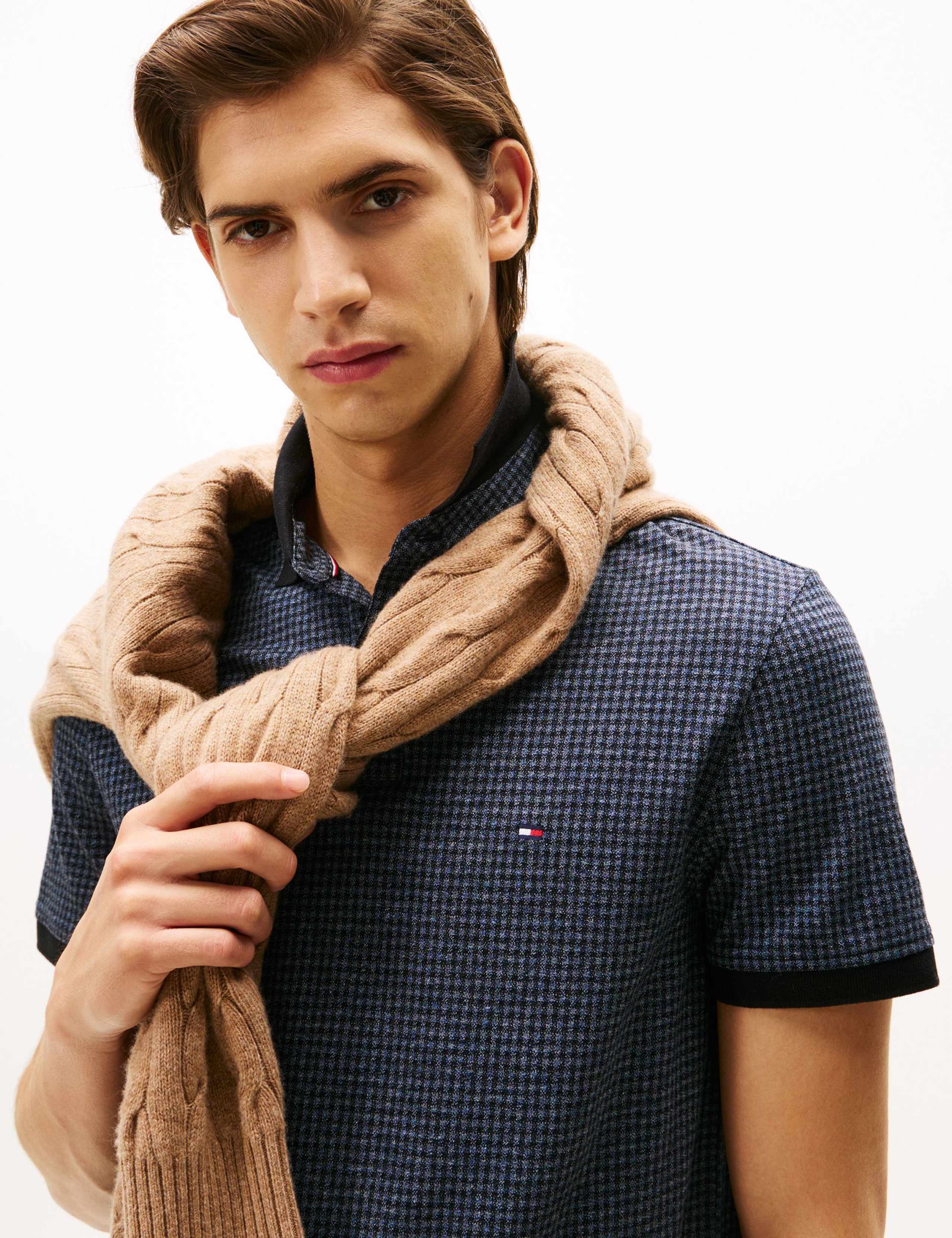 Mouline Pure Cotton Jacquard Polo Shirt 3 of 3