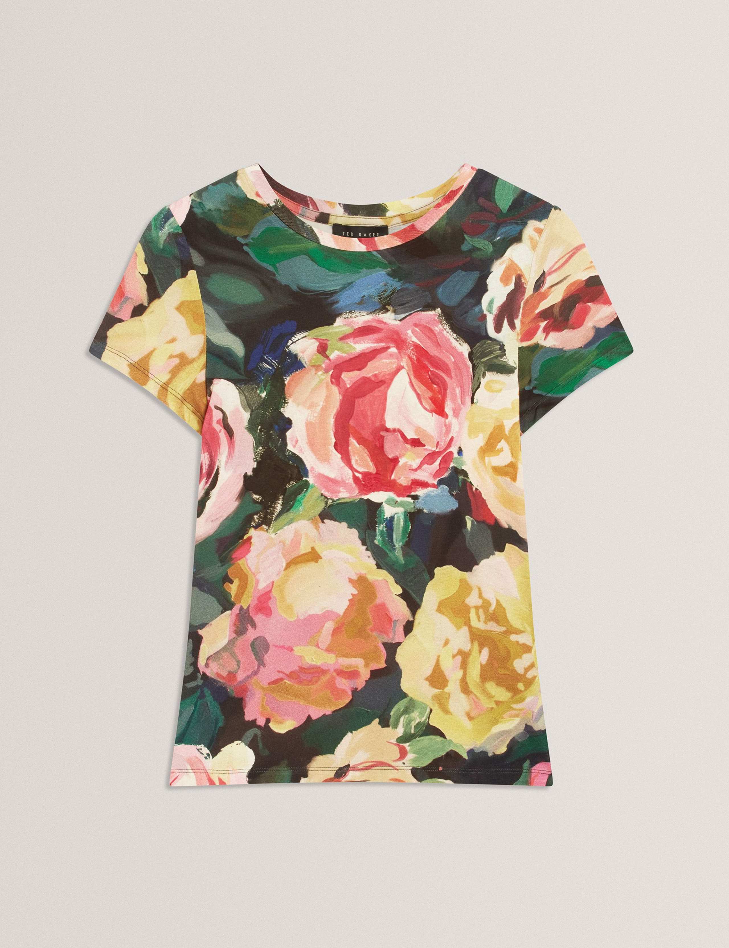 Floral Crew Neck Fitted Top 2 of 6