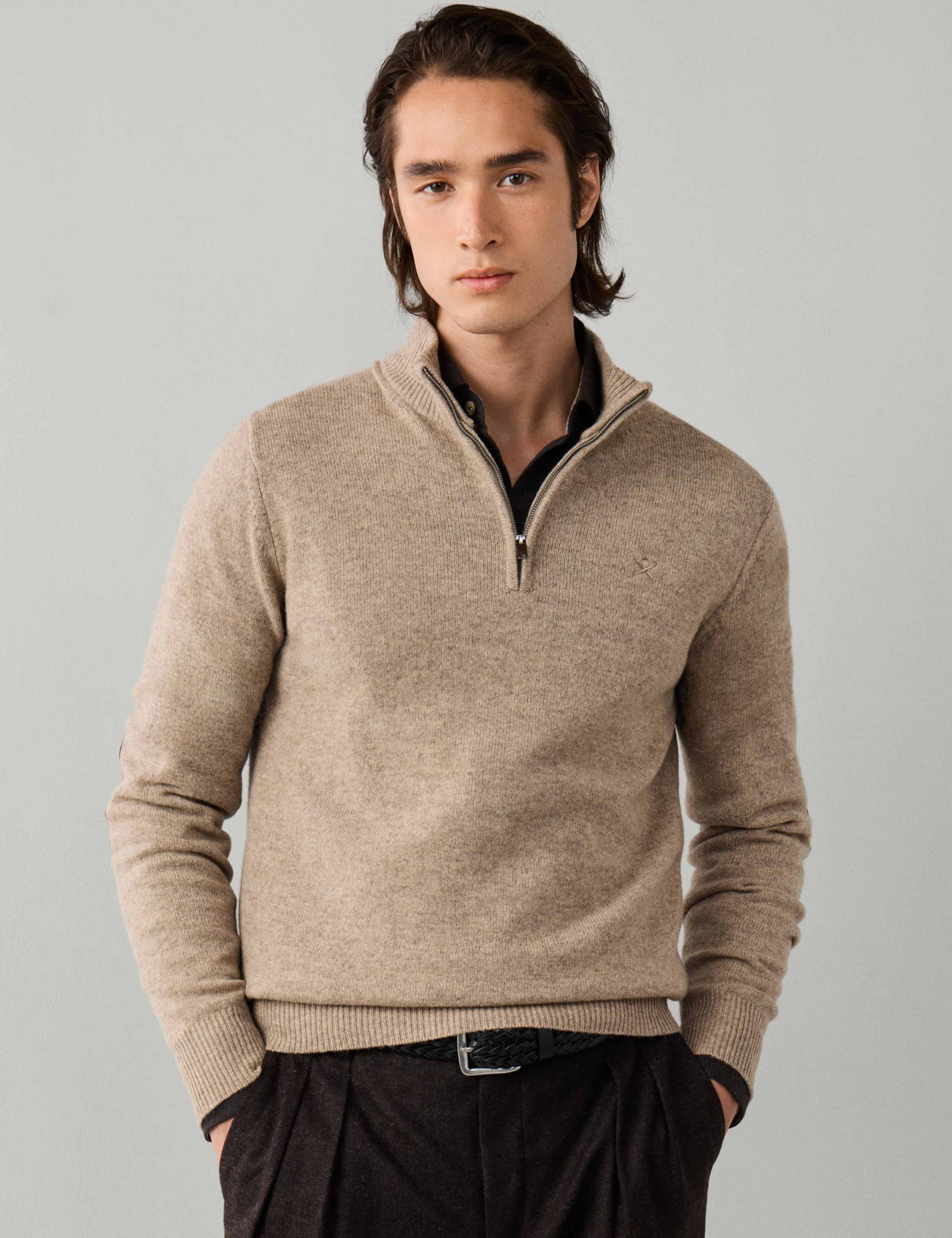 Lambswool Half Zip Jumper 1 of 8
