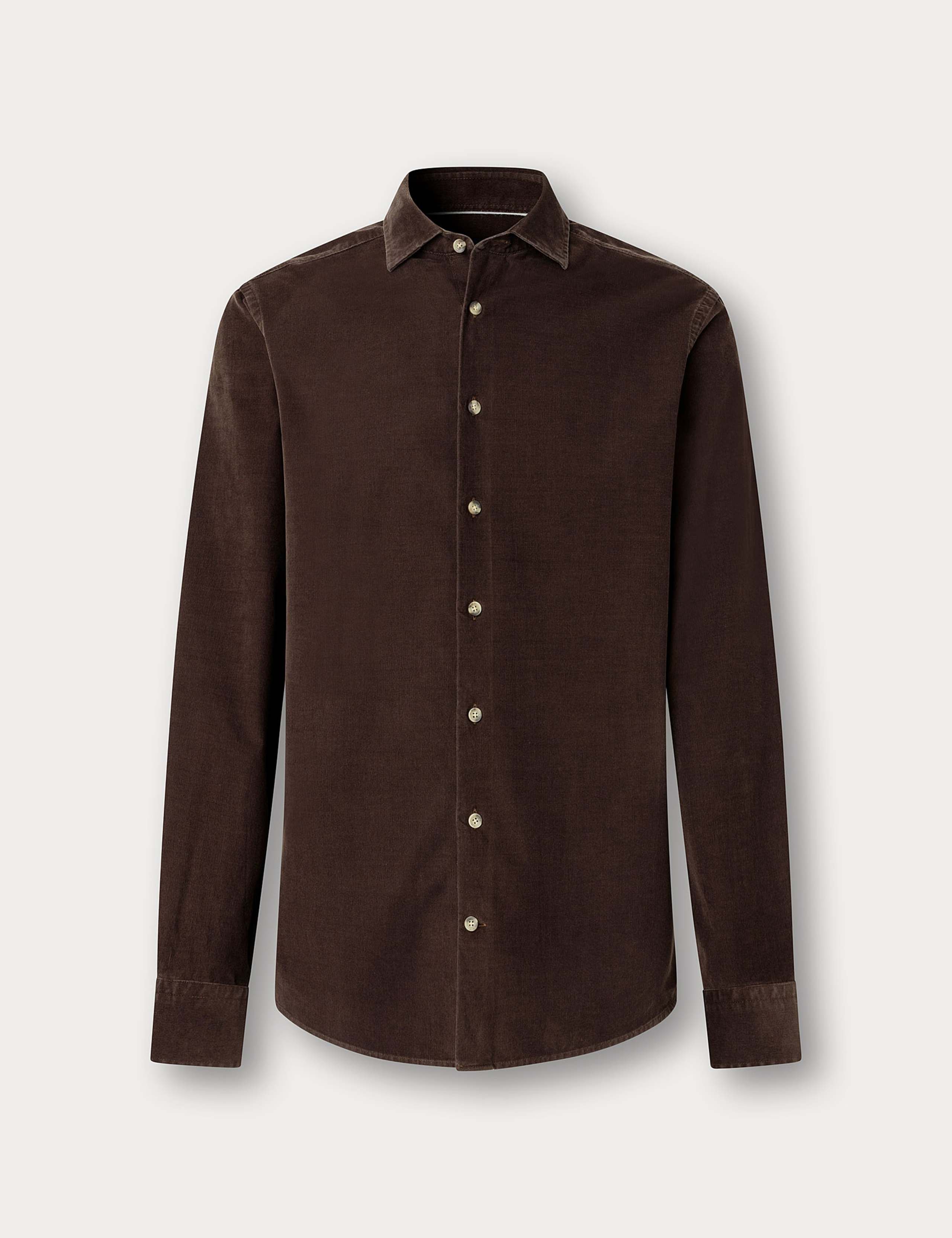 Tailored Fit Pure Cotton Babycord Shirt 1 of 2