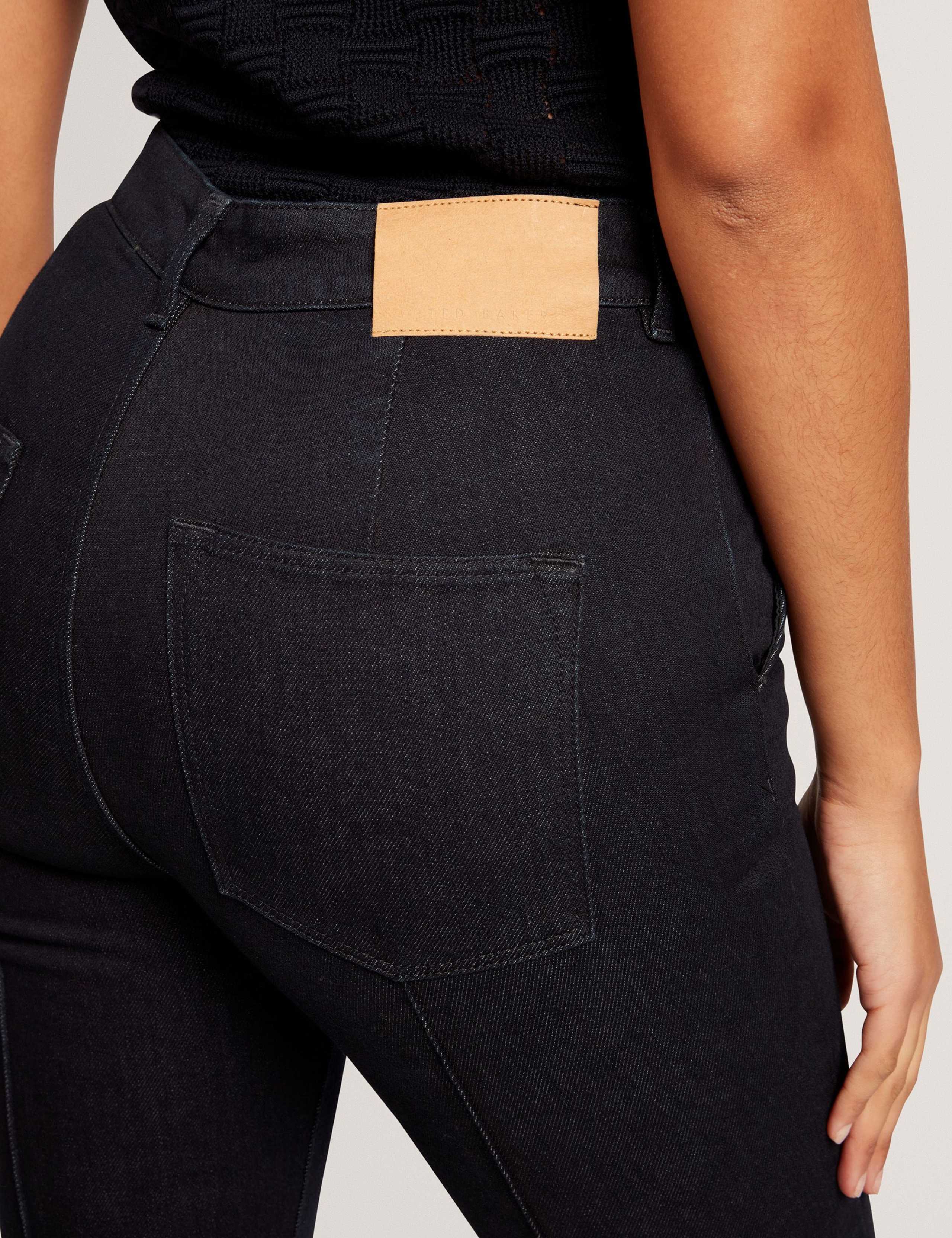 High Waisted Pintuck Flared Jeans 4 of 7