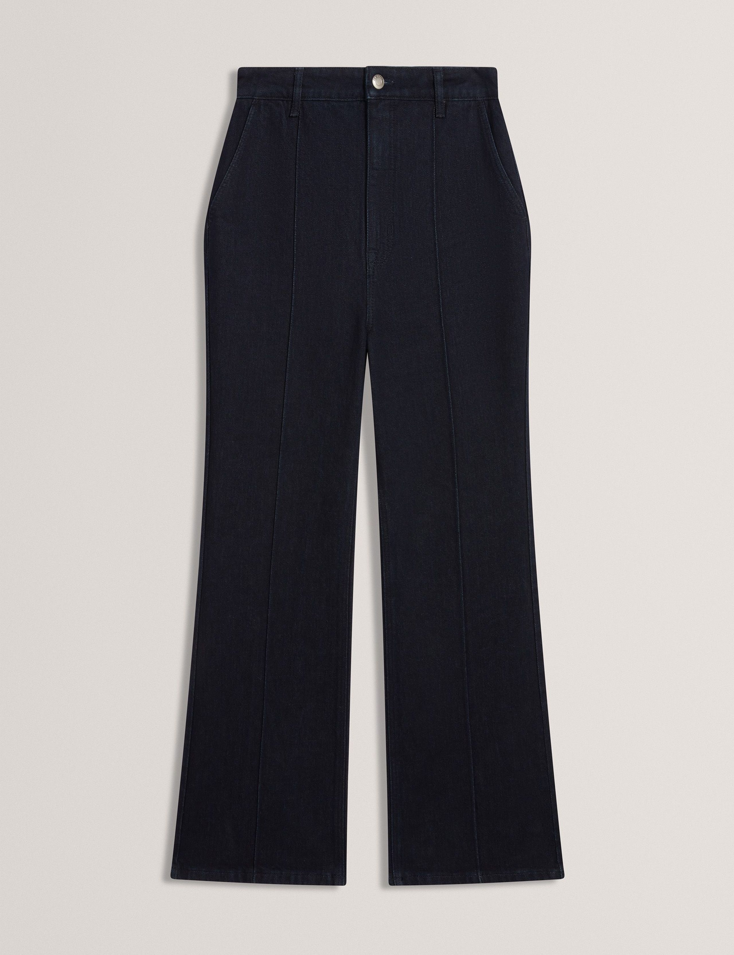 High Waisted Pintuck Flared Jeans 2 of 7