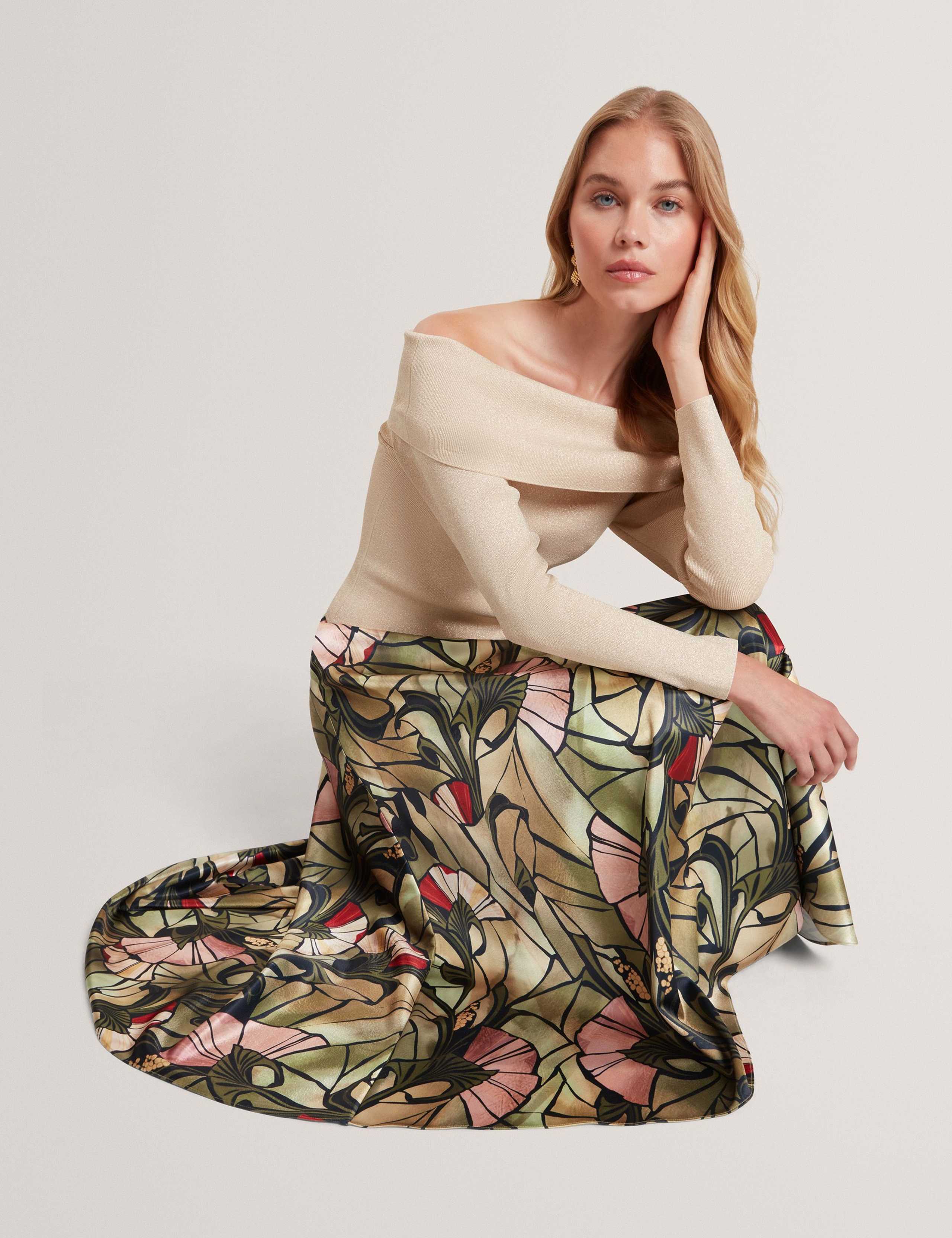 Printed Midi Skirt 4 of 7