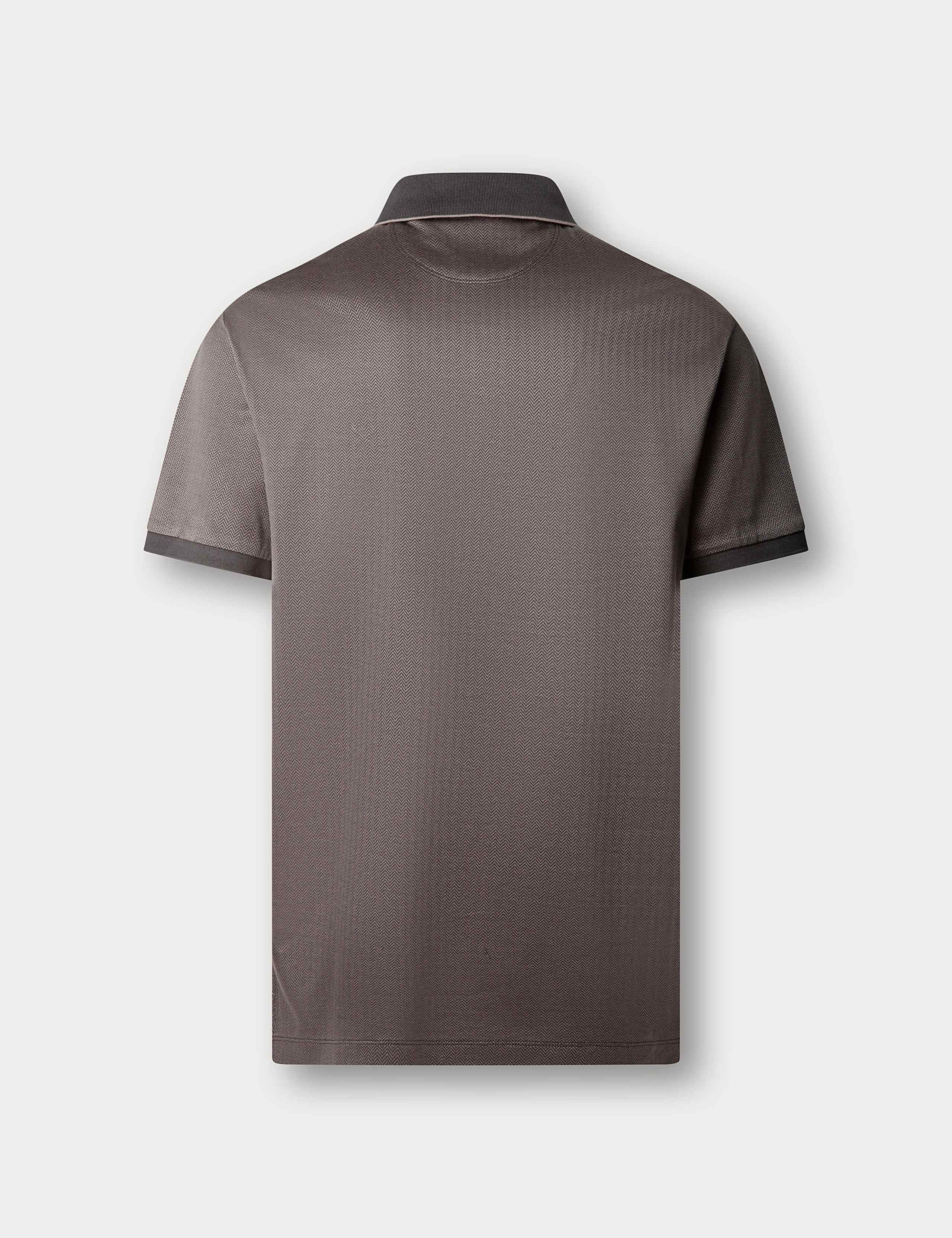 Pure Cotton Herringbone Tipped Polo Shirt 2 of 2