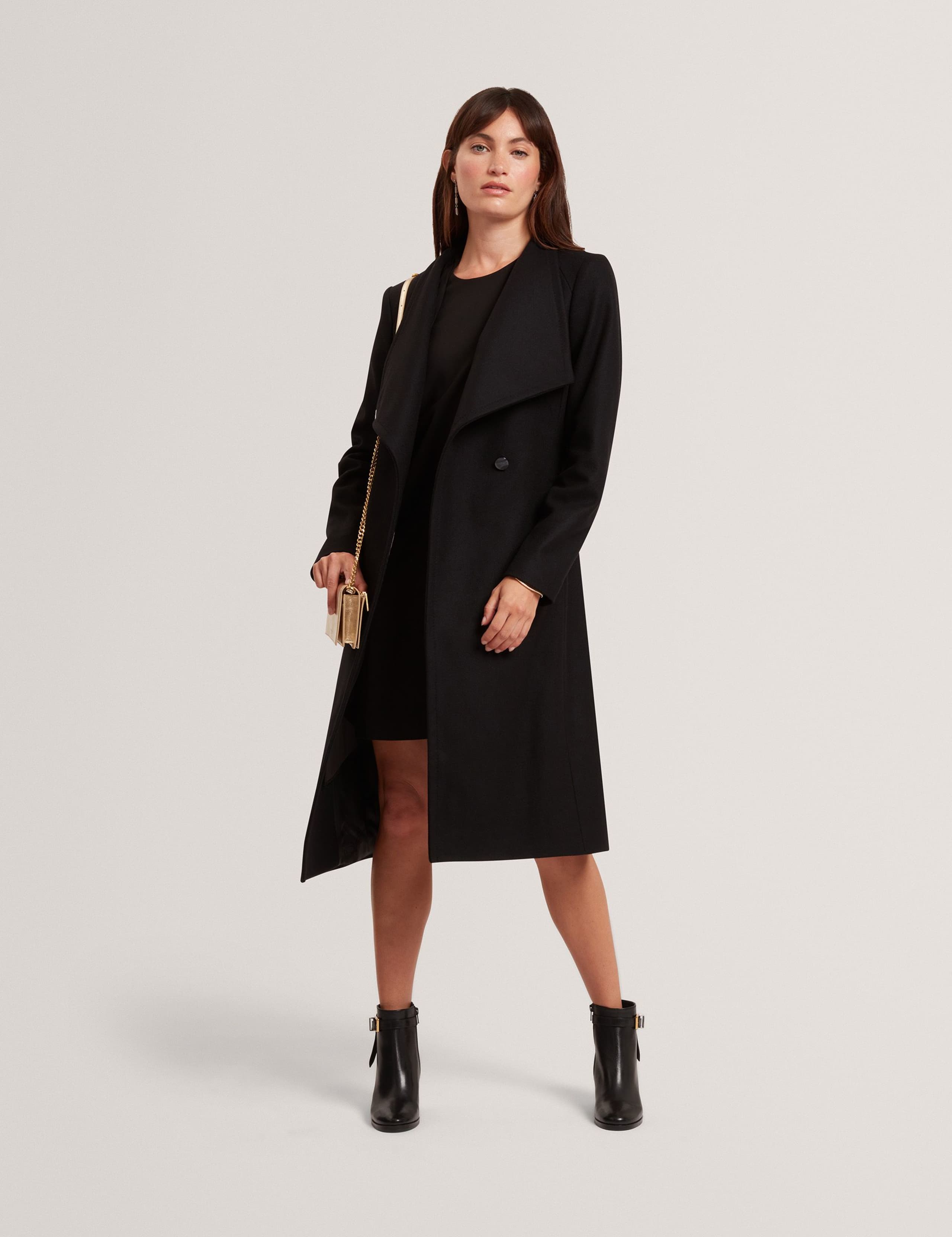 Wool Rich Belted Wrap Coat with Cashmere 3 of 8