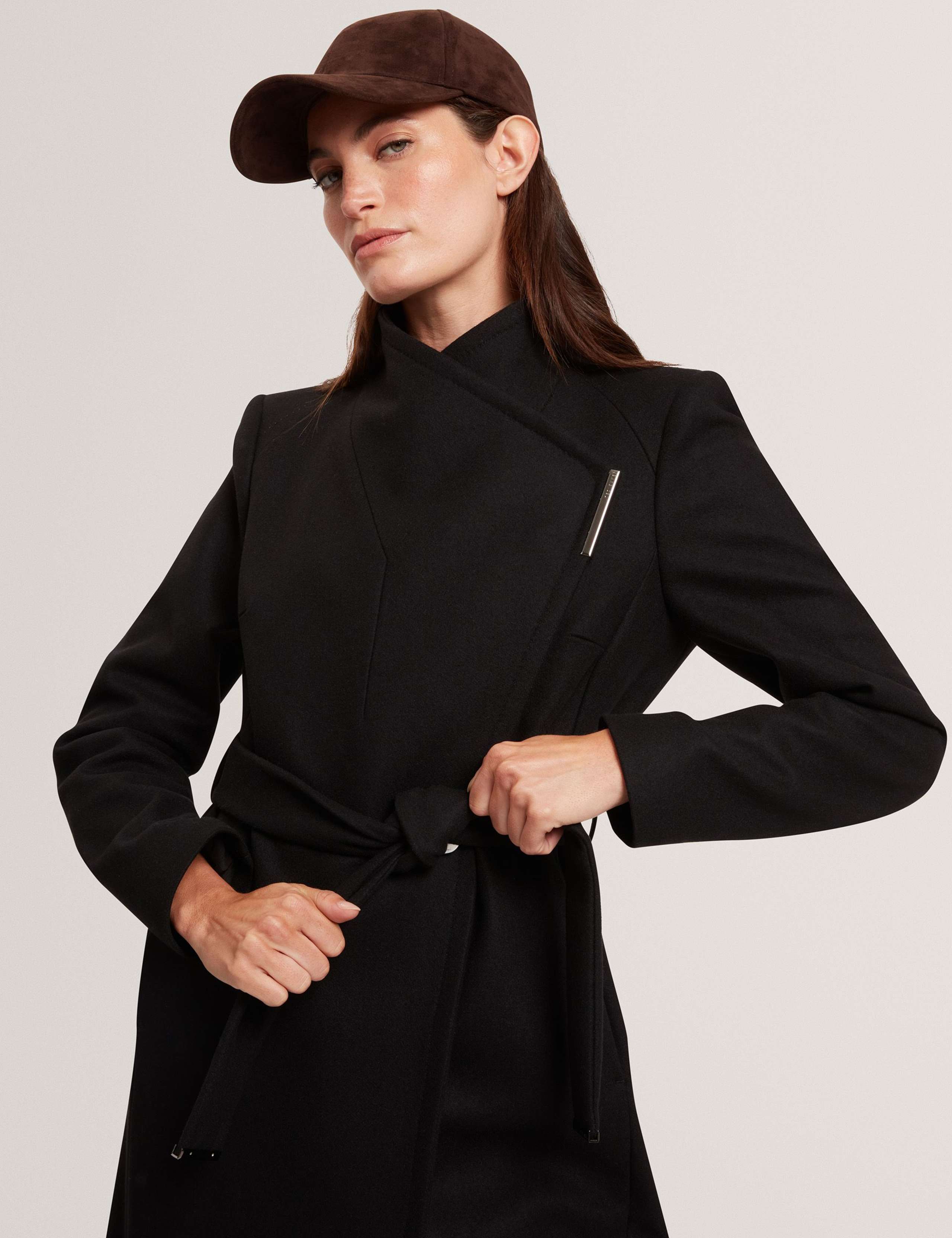 Wool Rich Belted Wrap Coat with Cashmere 8 of 8