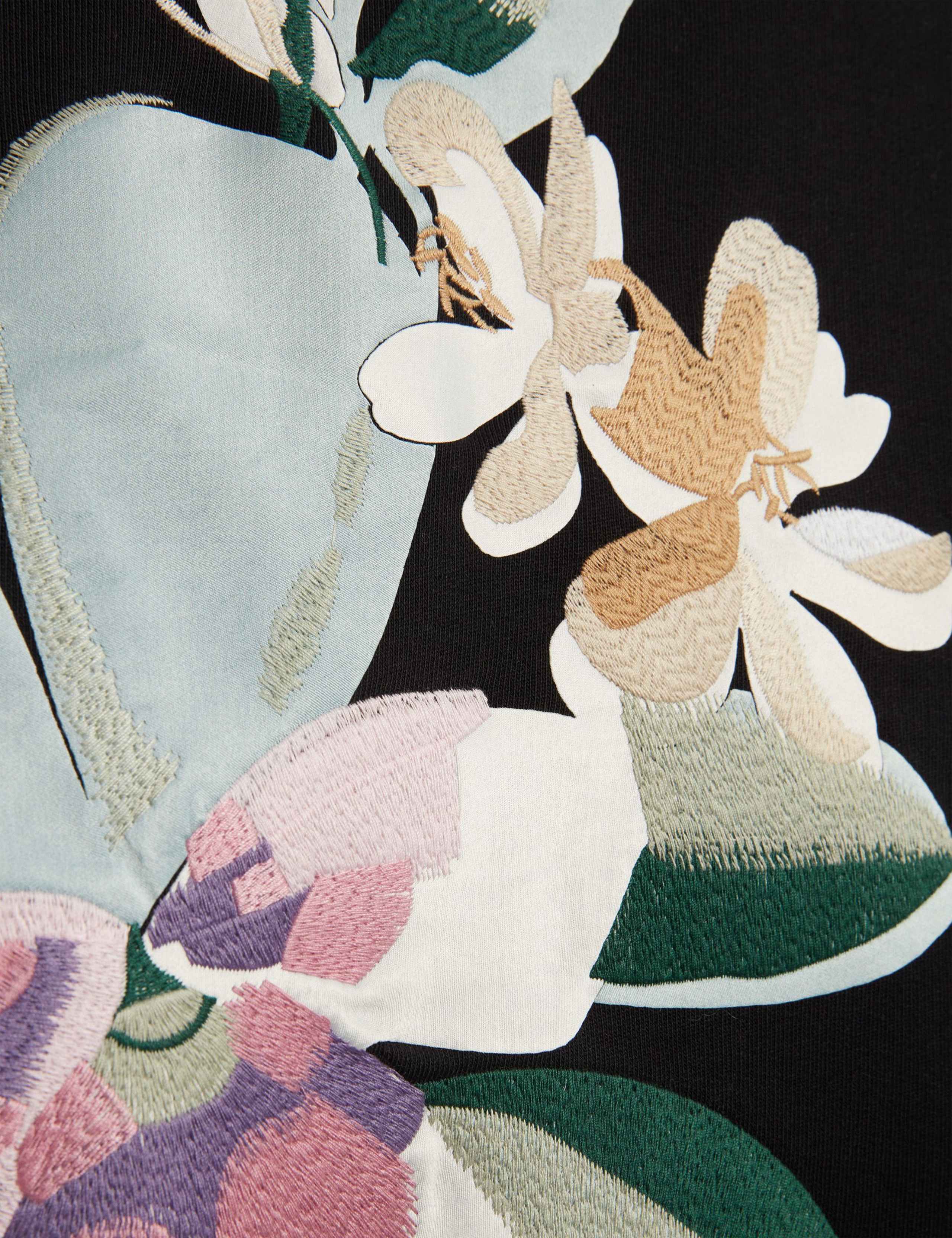 Pure Cotton Floral Embroidered Sweatshirt 3 of 3