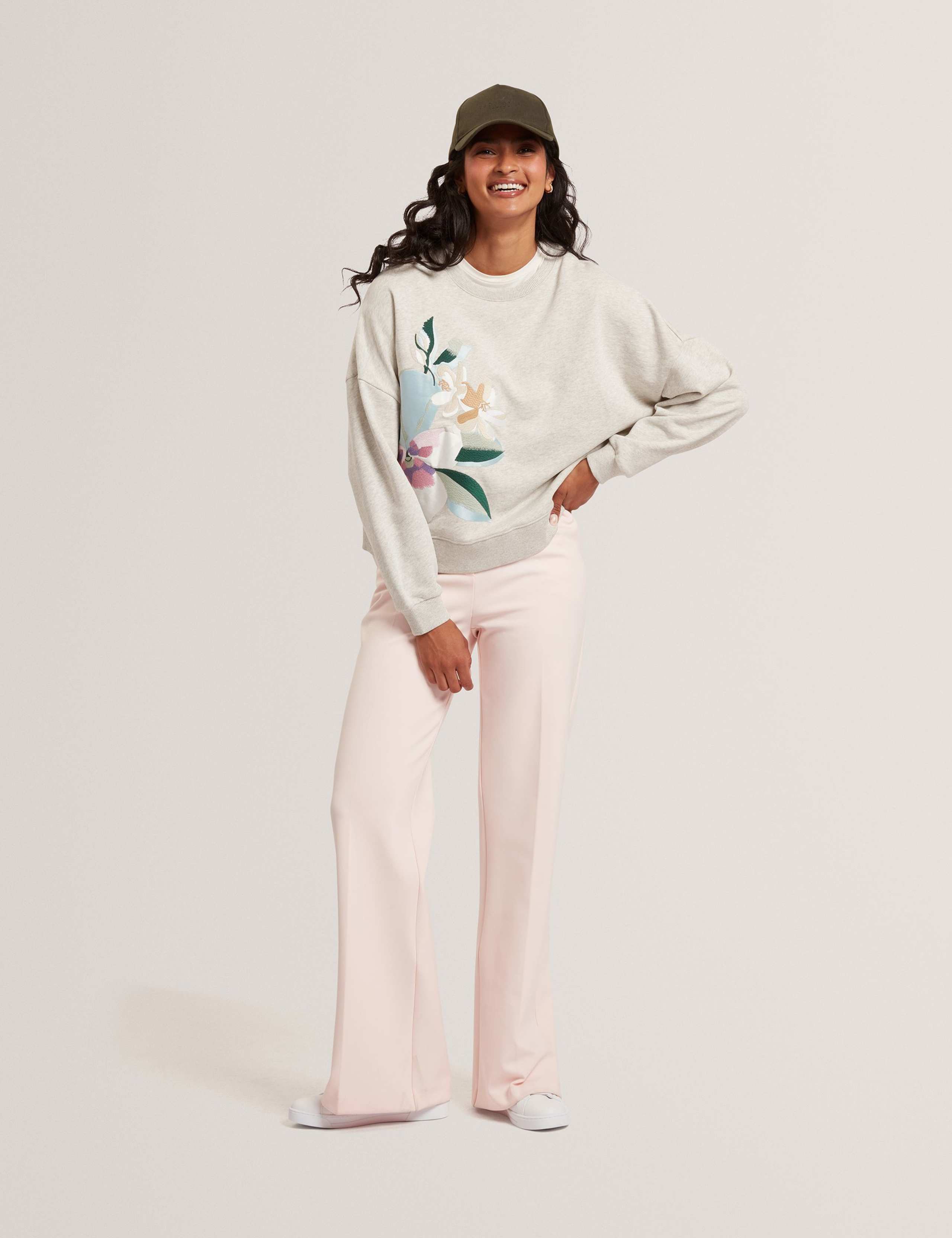 Pure Cotton Printed Embroidered Sweatshirt 4 of 4