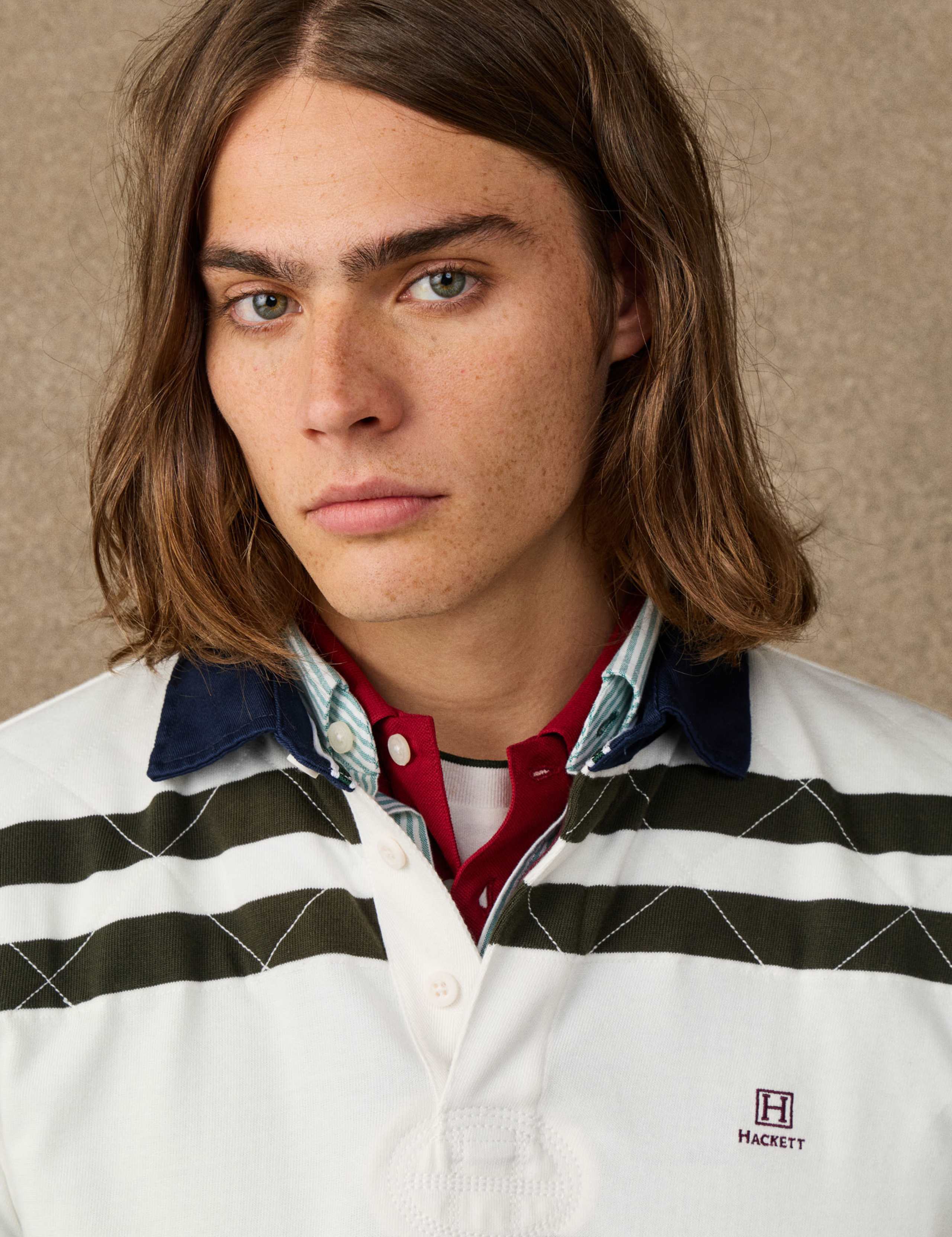 Pure Cotton Quilted Striped Rugby Shirt 3 of 6