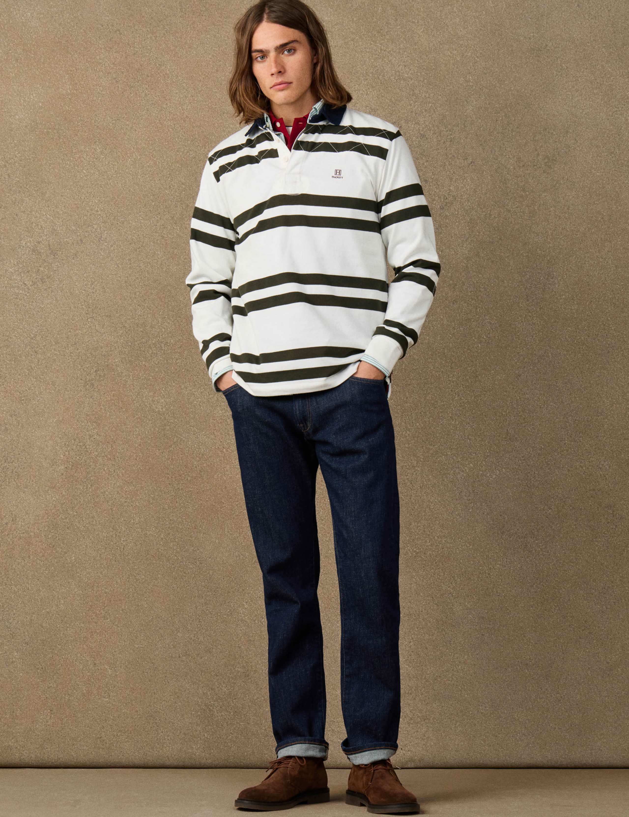 Pure Cotton Quilted Striped Rugby Shirt 4 of 6