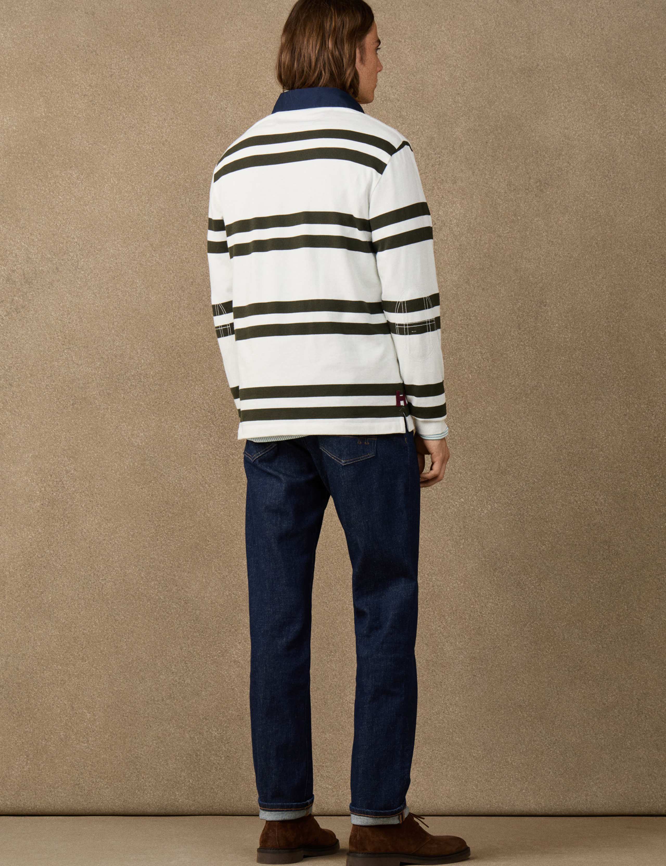 Pure Cotton Quilted Striped Rugby Shirt 5 of 6