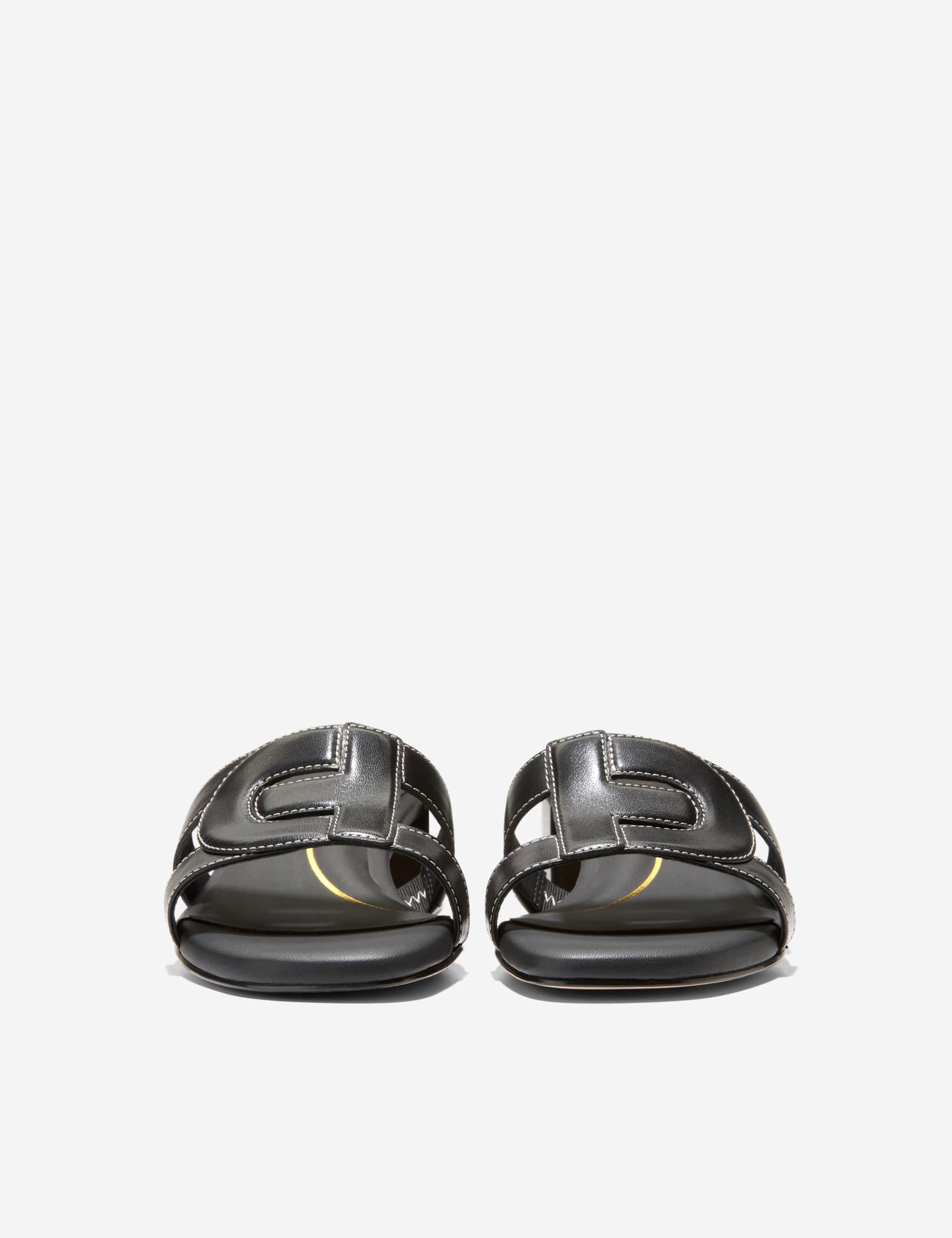 Chrisee Leather Block Heel Square Toe Mules 3 of 6