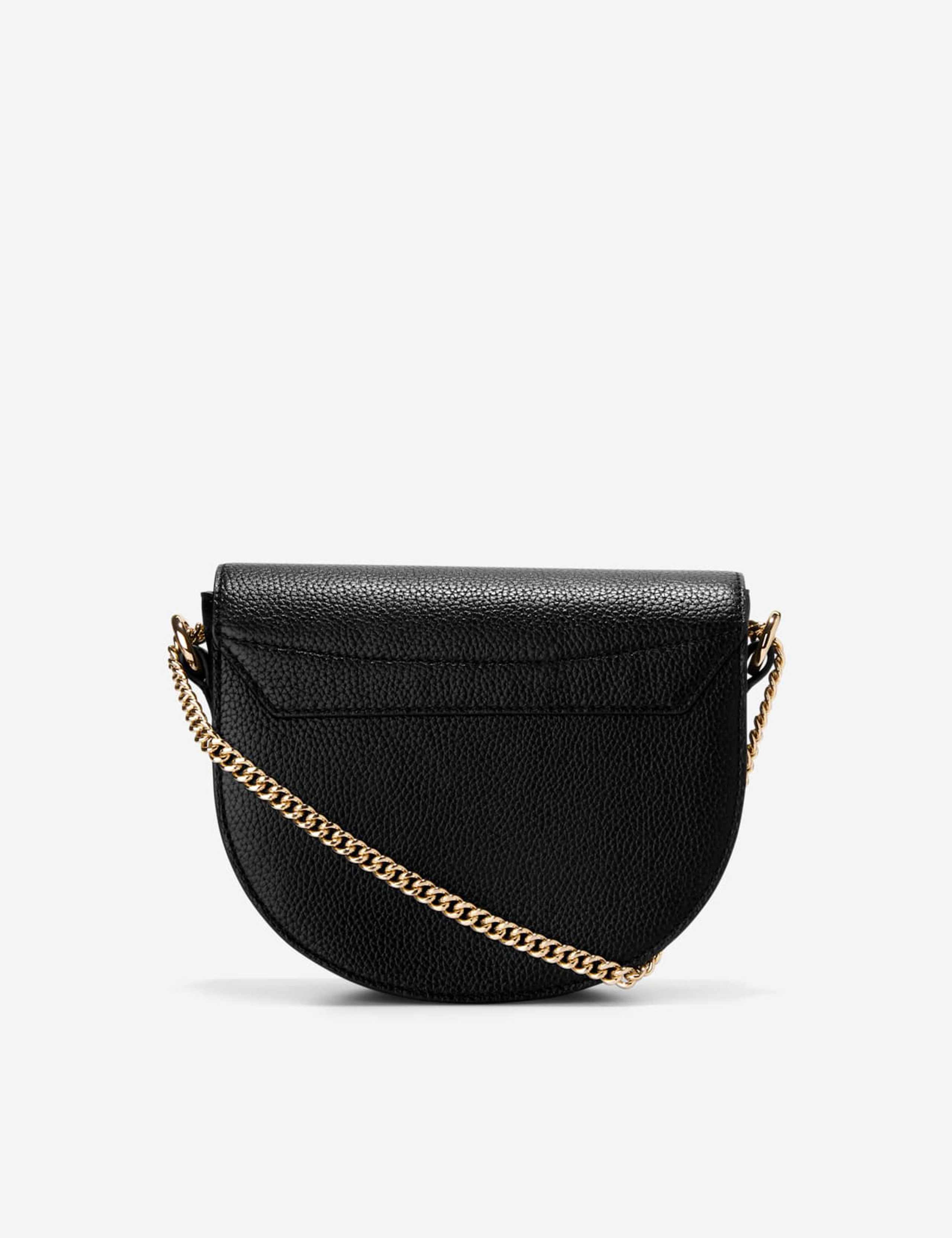Evie Leather Chain Strap Saddle Bag 3 of 4