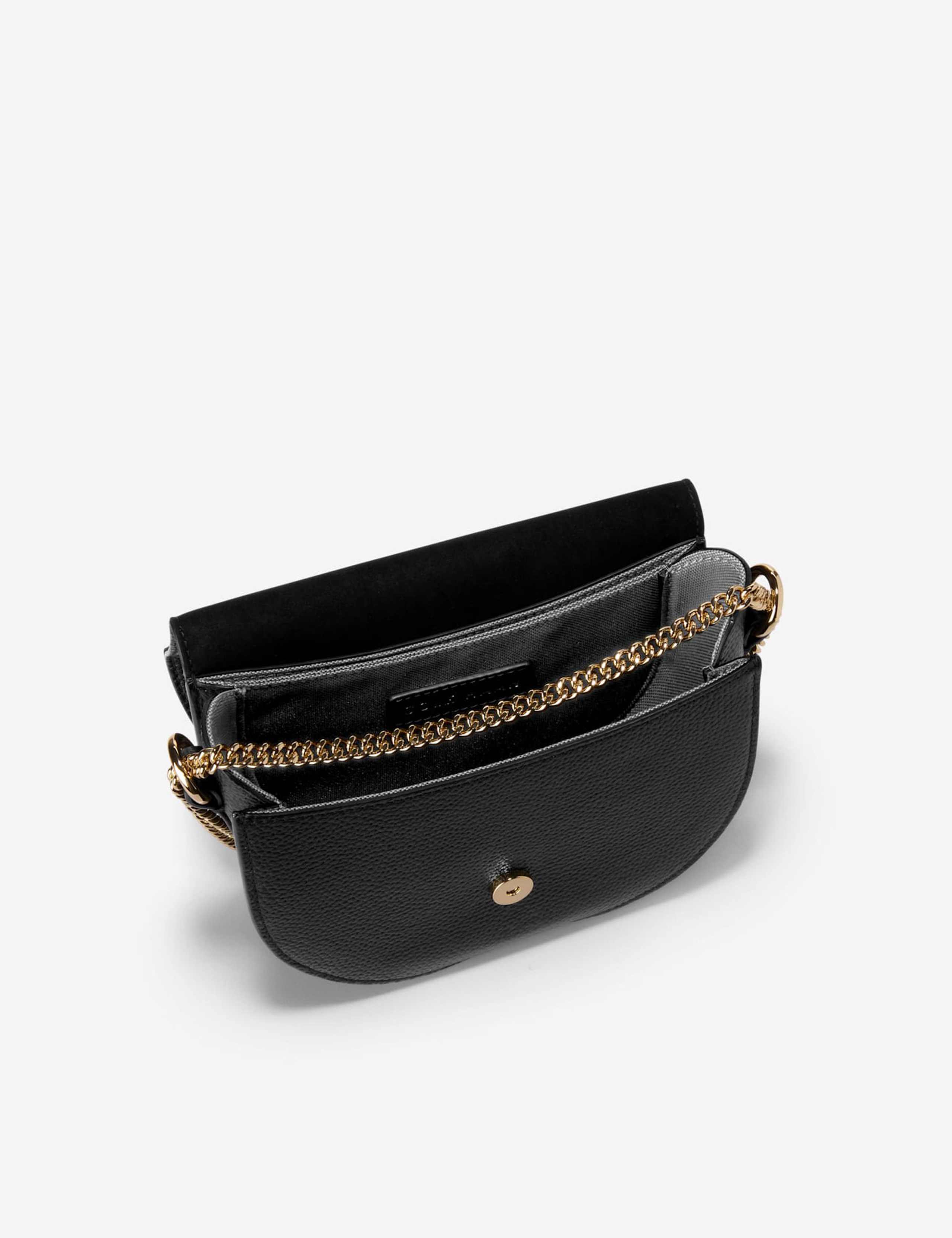 Evie Leather Chain Strap Saddle Bag 4 of 4