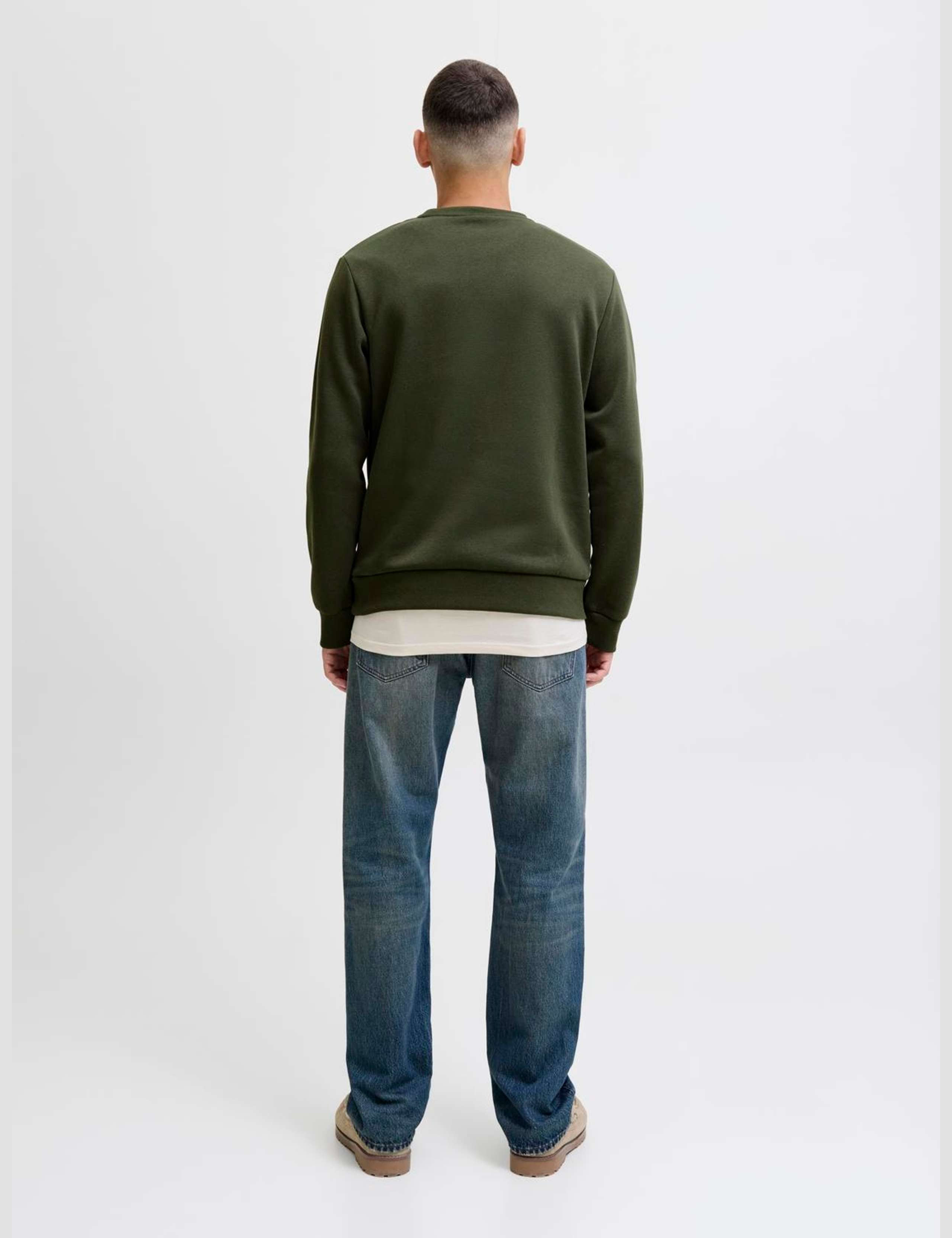 Cotton Blend Crew Neck Sweatshirt 6 of 8