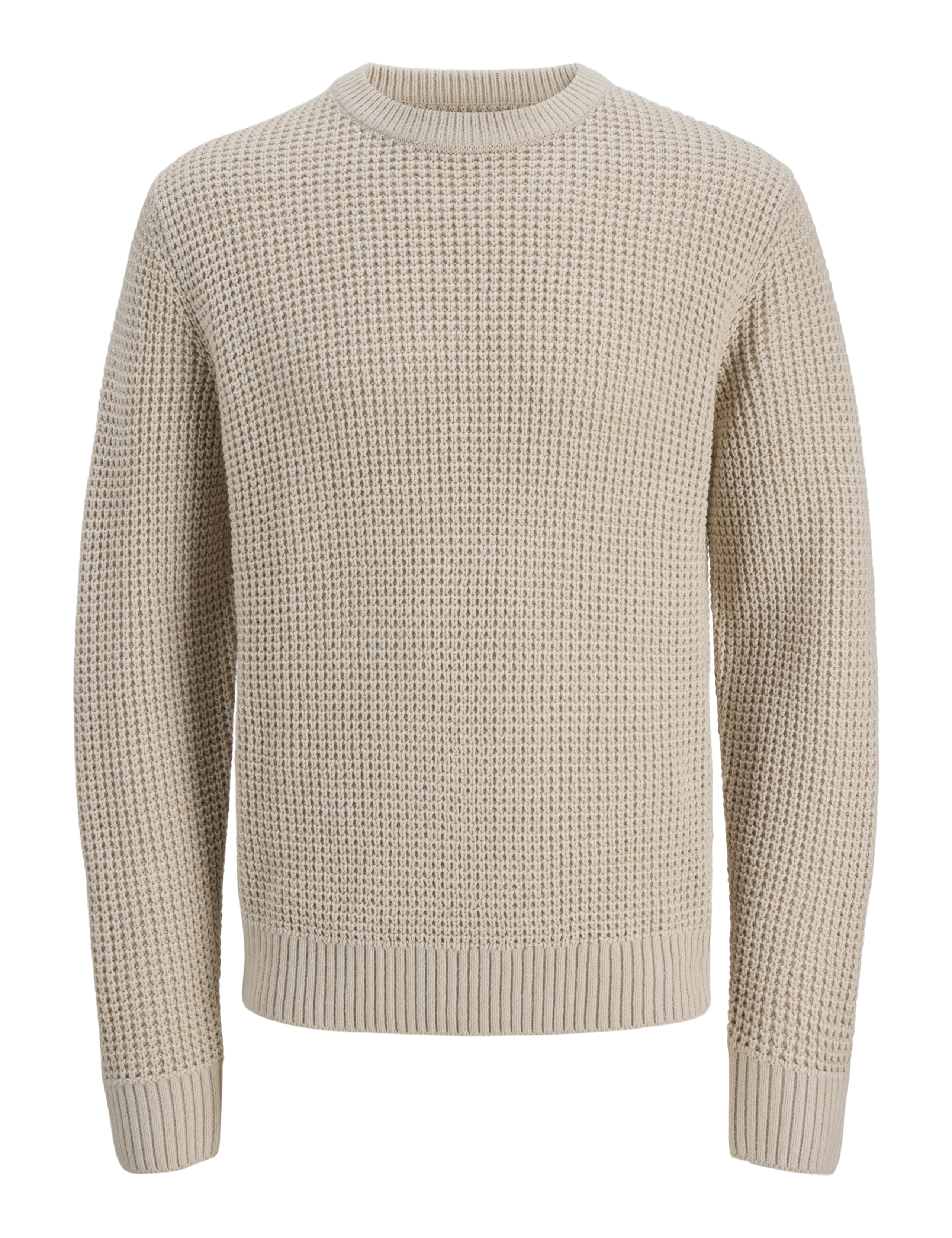 Cotton Blend Textured Crew Neck Jumper 2 of 4