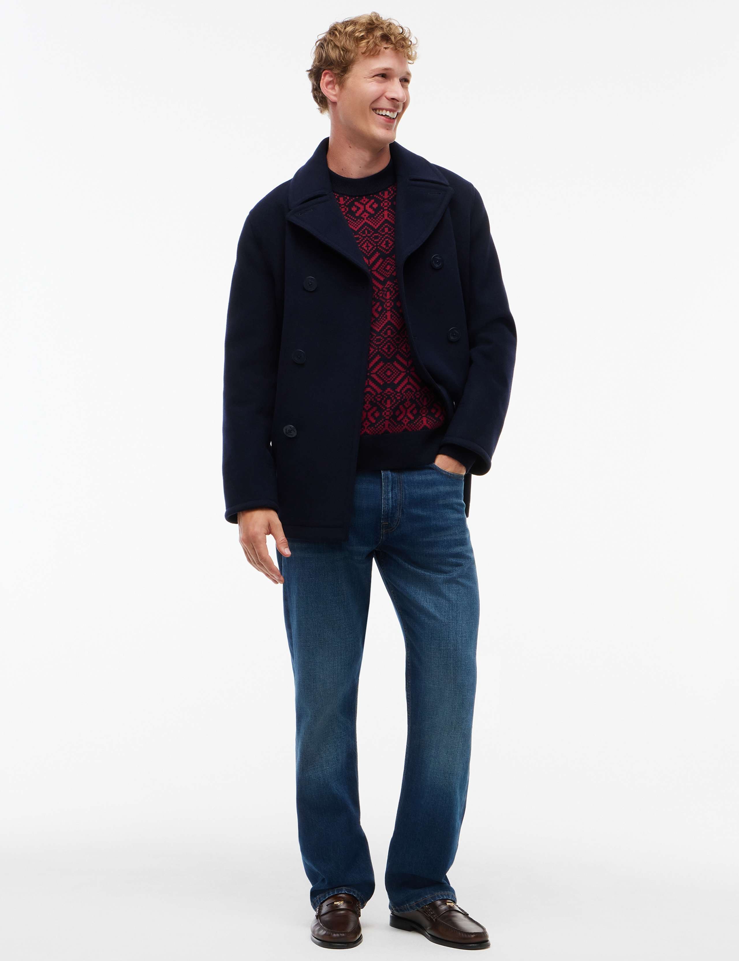 Pure Cotton Fair Isle Crew Neck Jumper 3 of 5