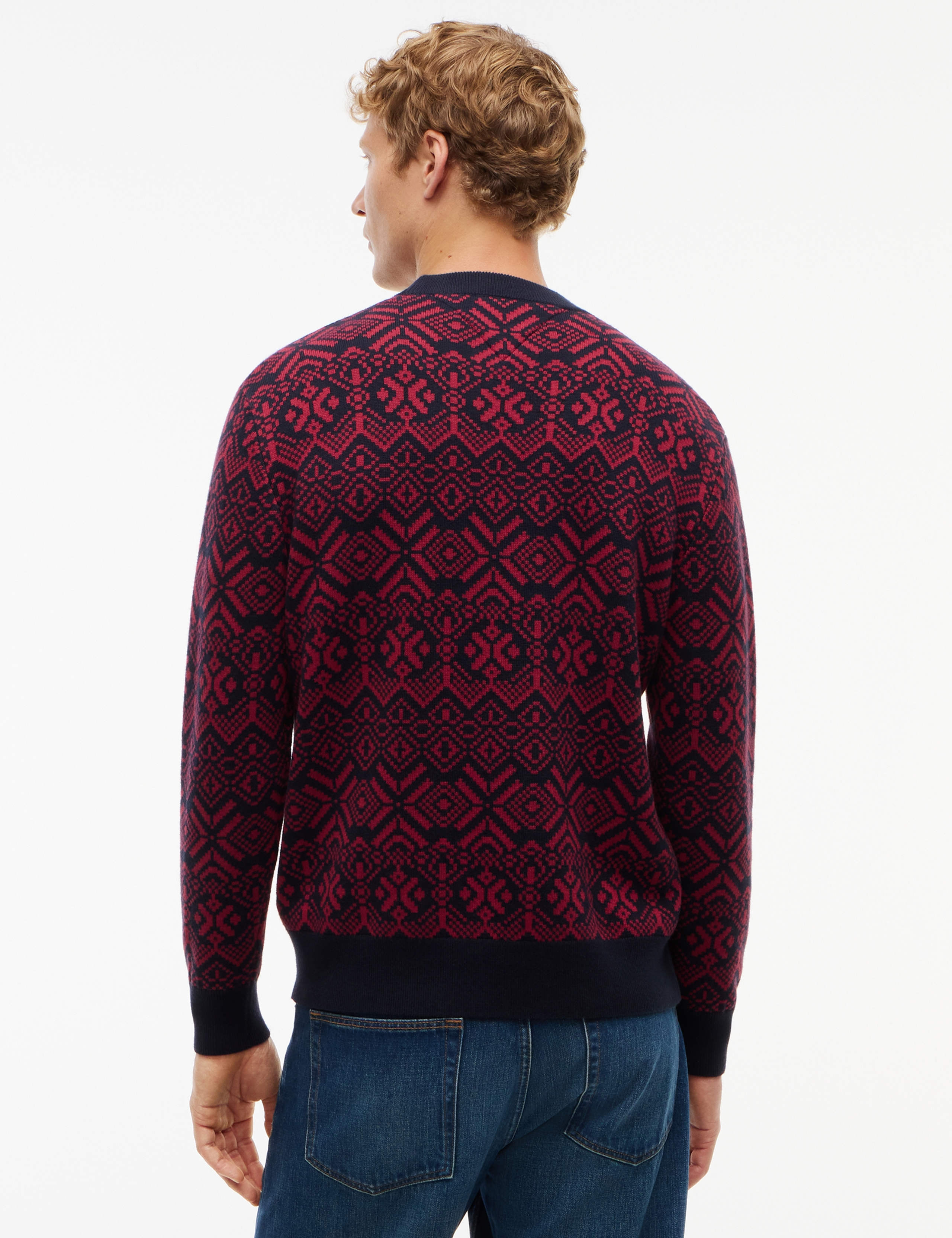 Pure Cotton Fair Isle Crew Neck Jumper 4 of 5