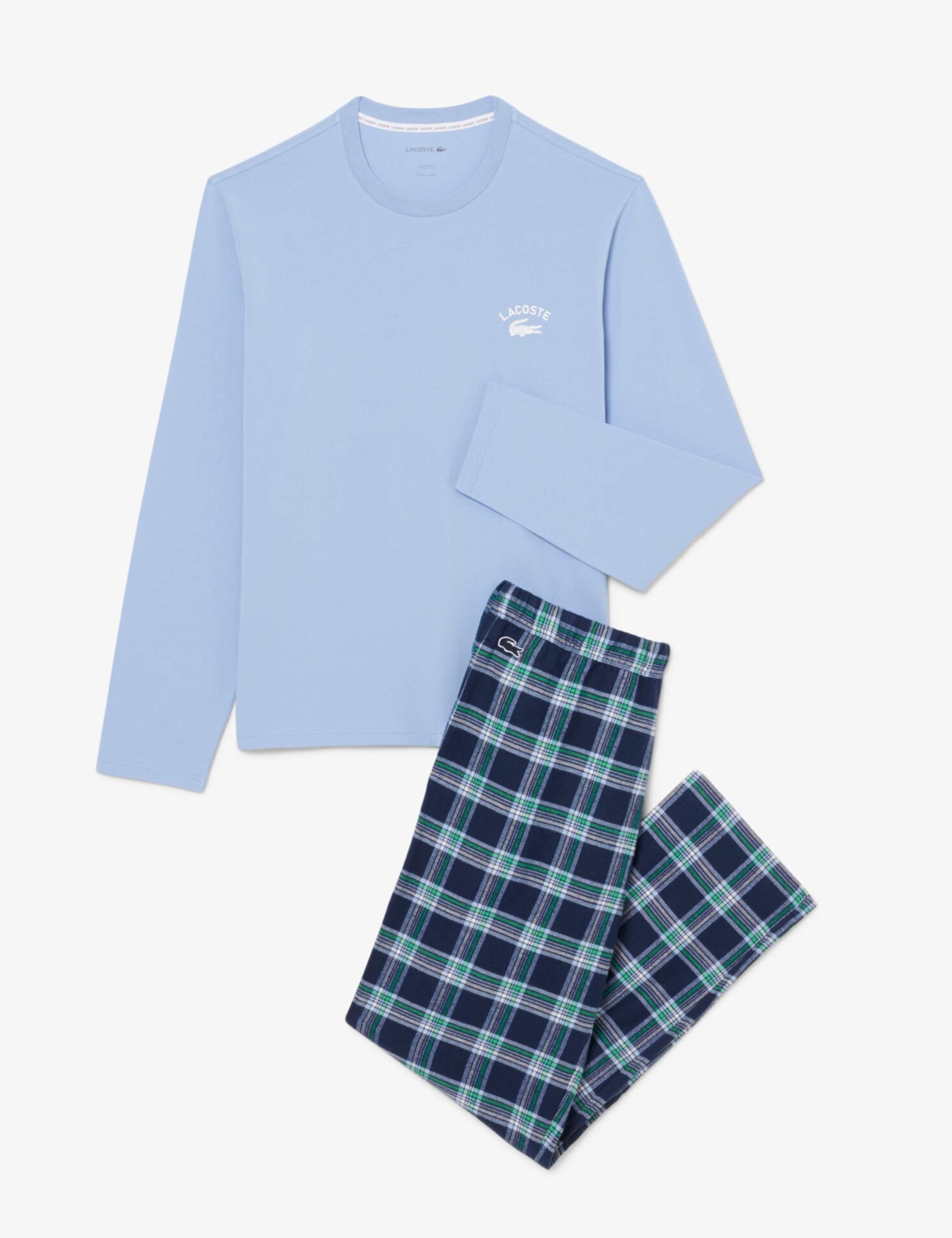 Flannel Jersey Plaid Checked Pyjama Set 1 of 1