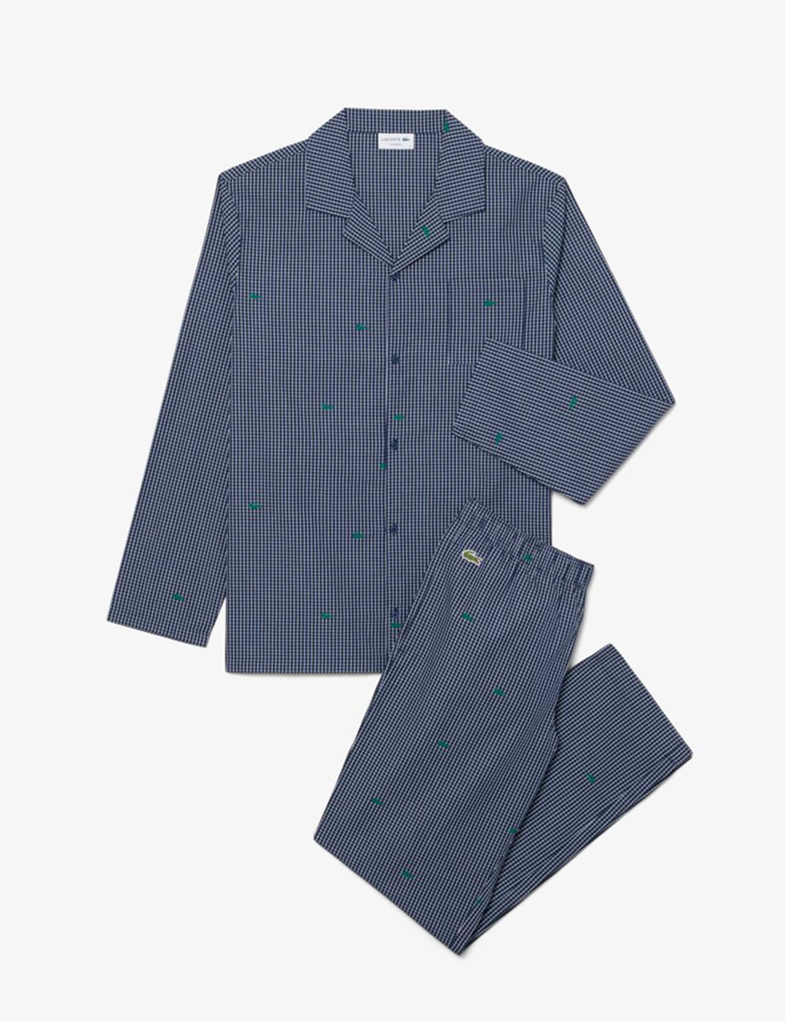 Pure Cotton Poplin Mini Check Pyjama Set 1 of 1