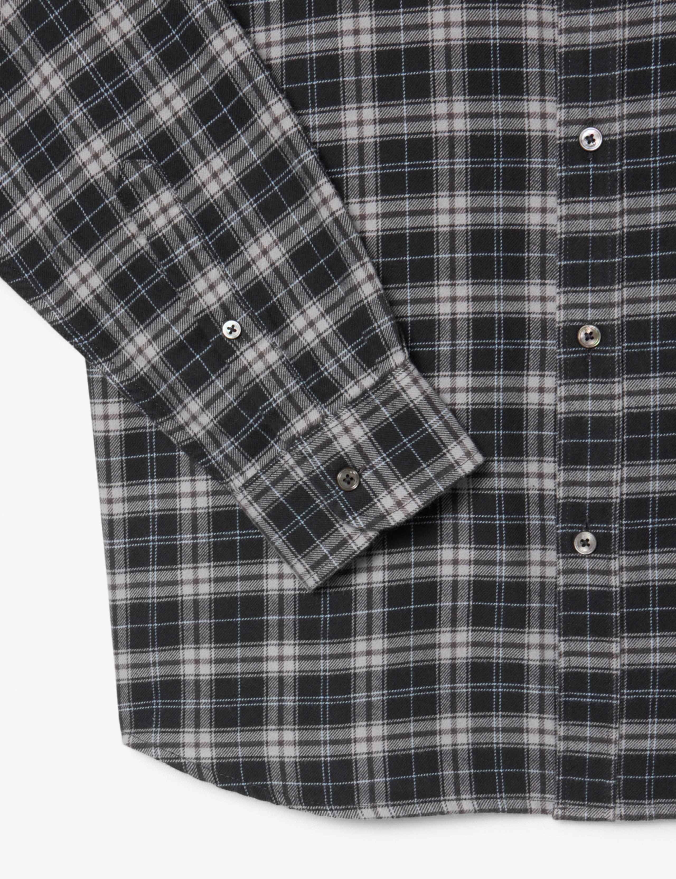 Regular Fit Pure Cotton Plaid Flannel Shirt 4 of 4