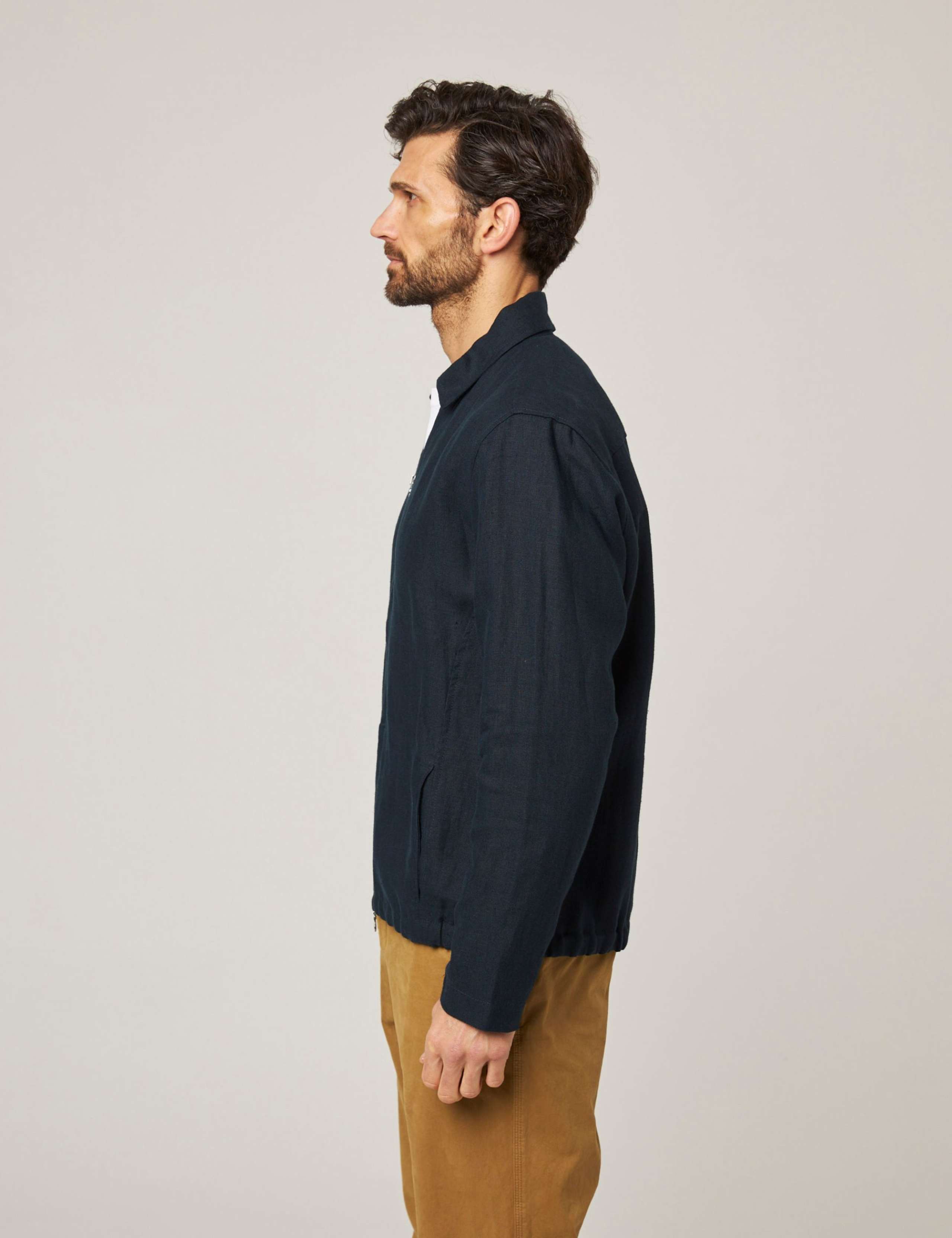 Pure Linen Bomber Jacket 6 of 7