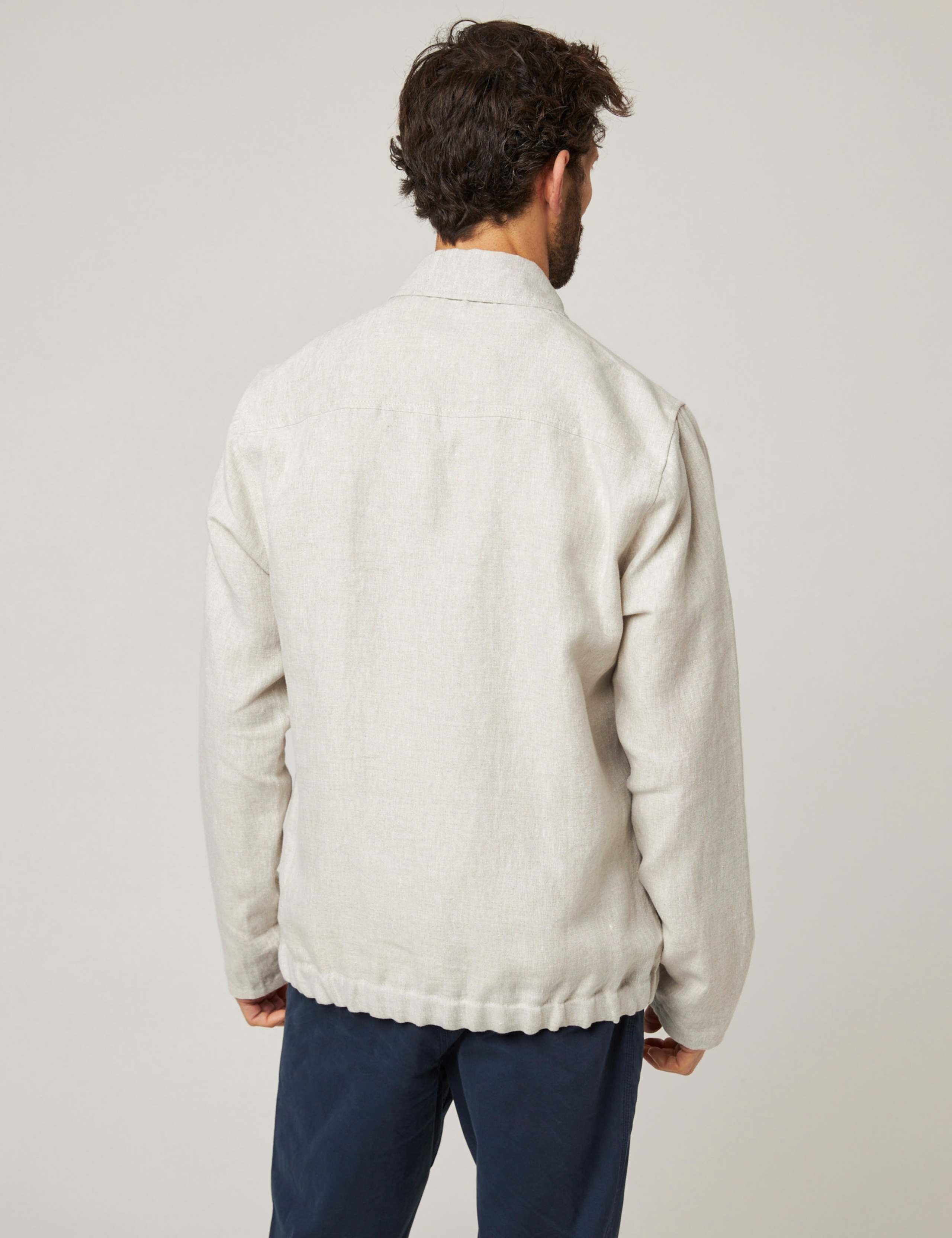 Pure Linen Bomber Jacket 4 of 6