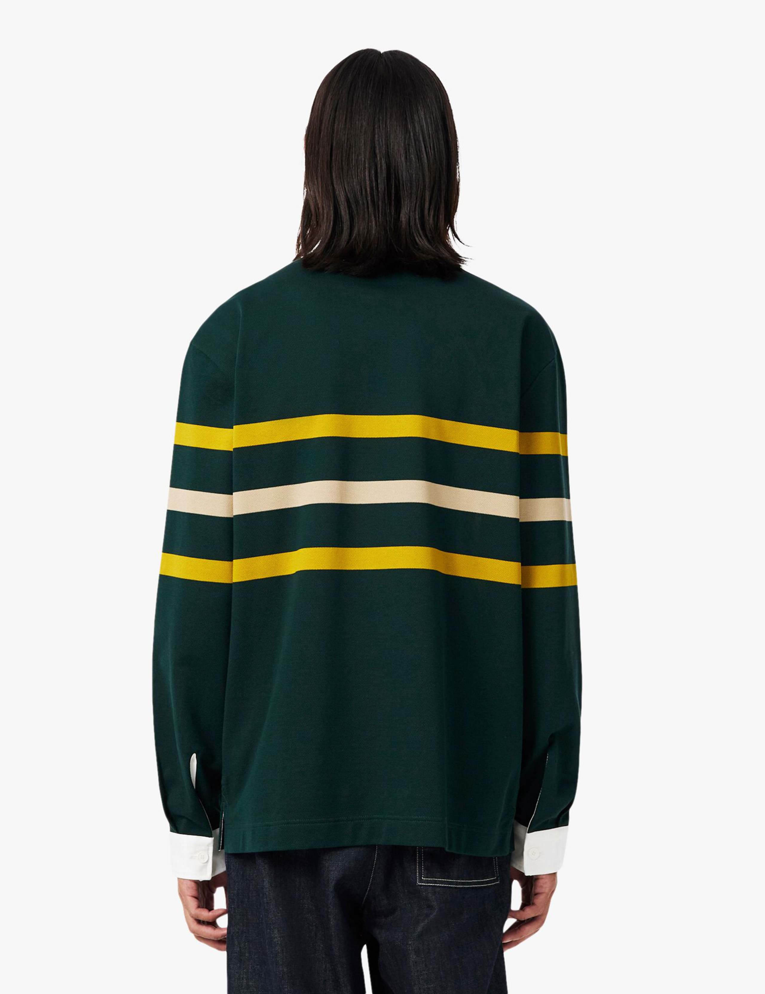 Pure Cotton Pique Striped Rugby Shirt 3 of 6