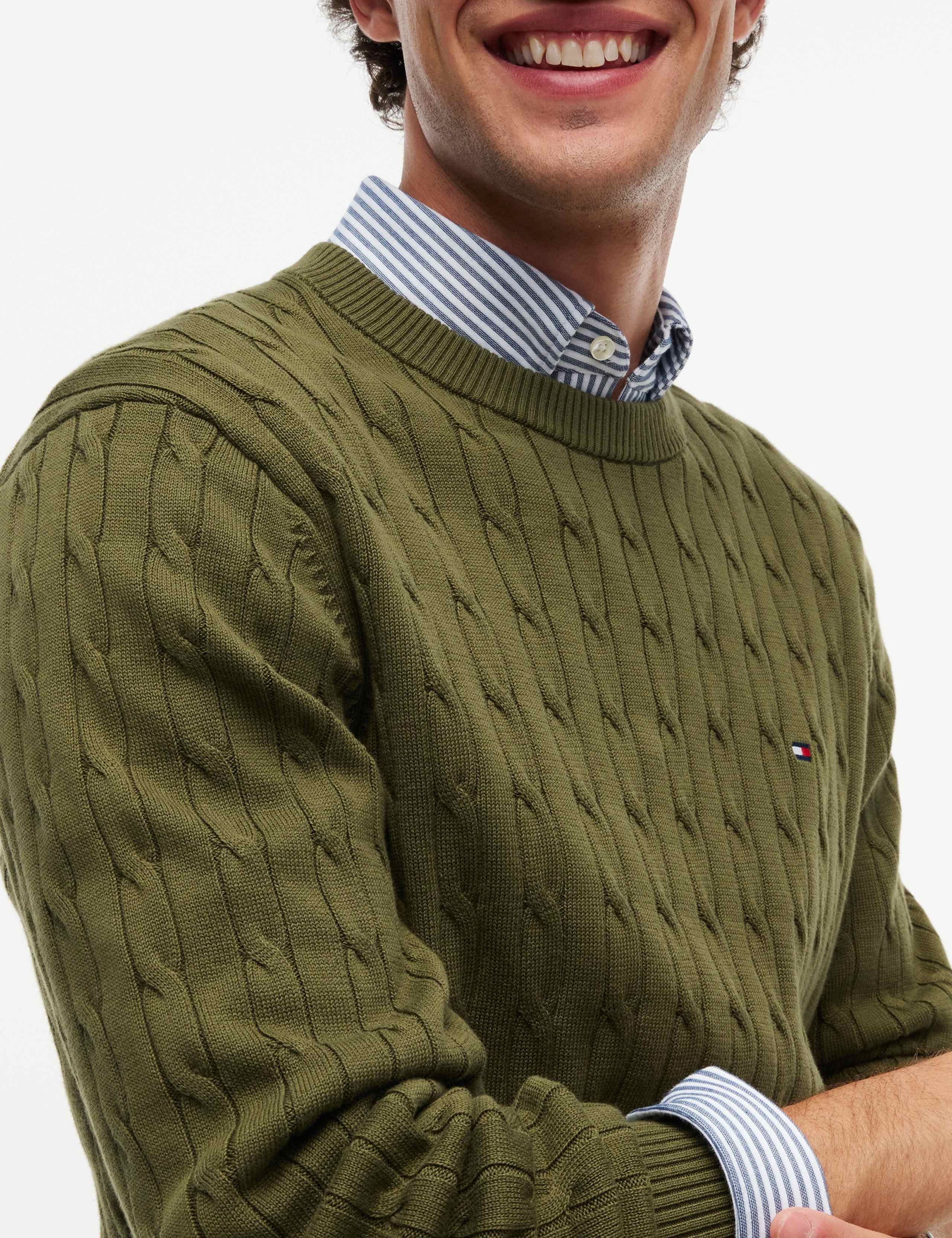 Pure Cotton Cable Knit Crew Neck Jumper 6 of 6