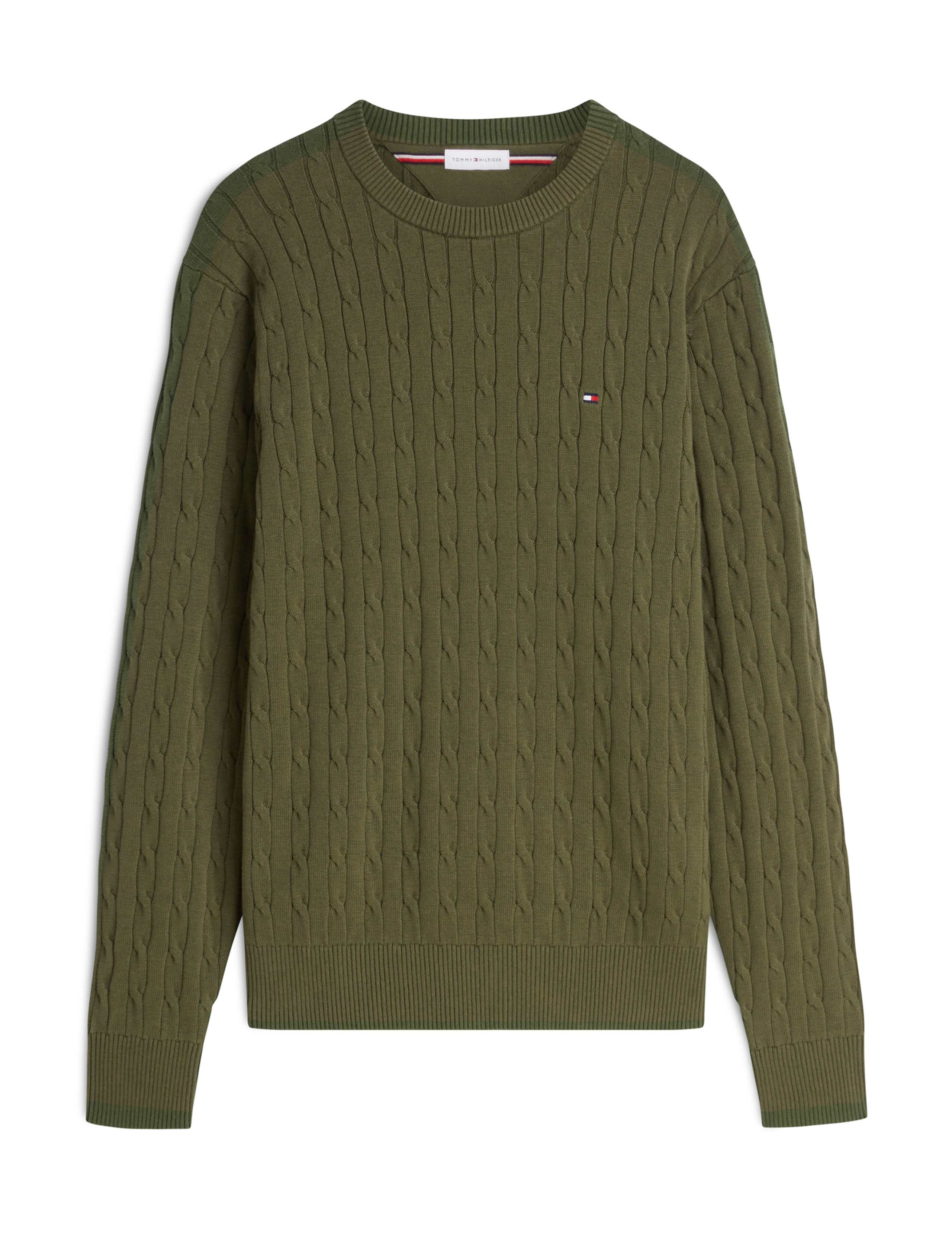 Pure Cotton Cable Knit Crew Neck Jumper 2 of 6