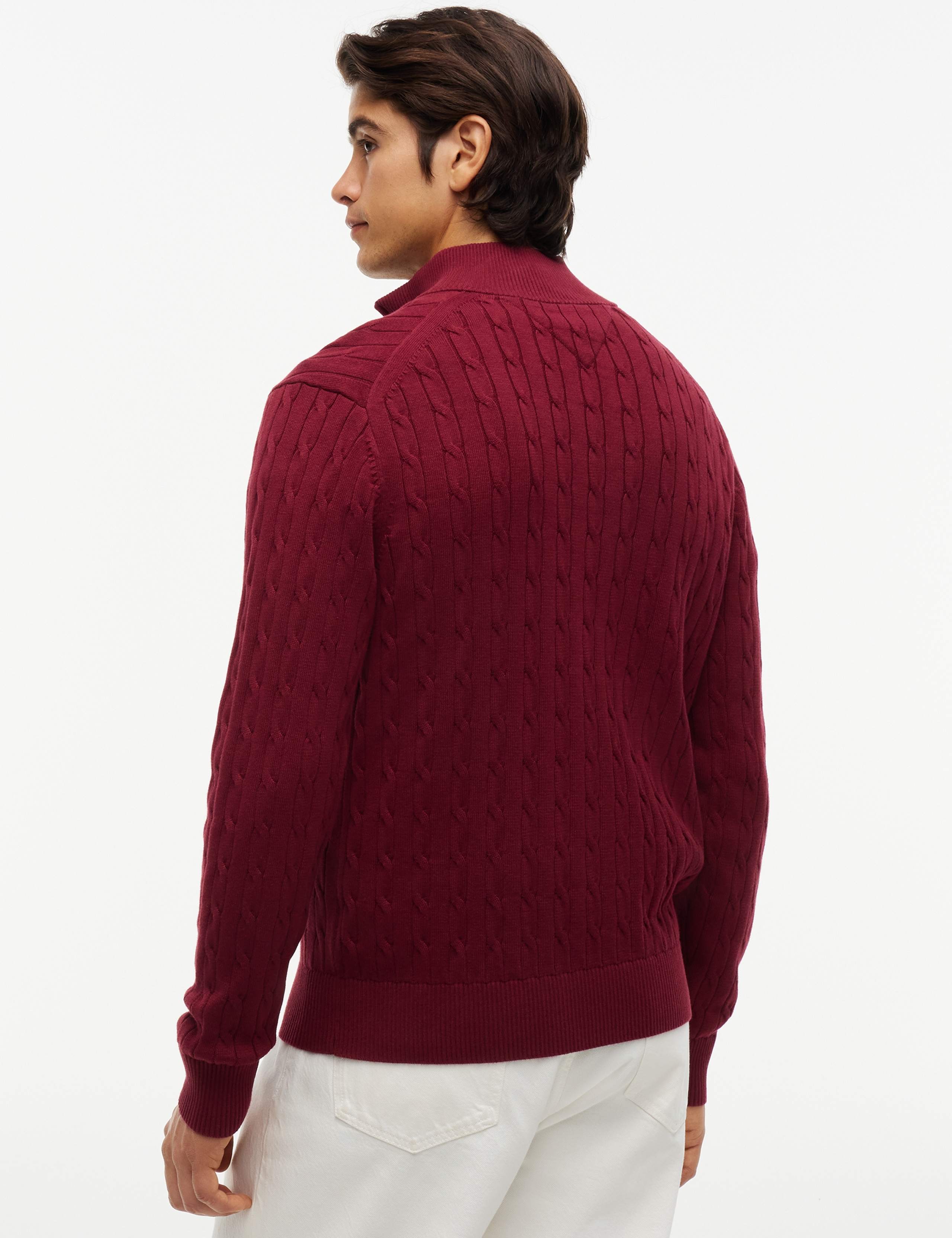 Classic Pure Cotton Half Zip Jumper 4 of 5