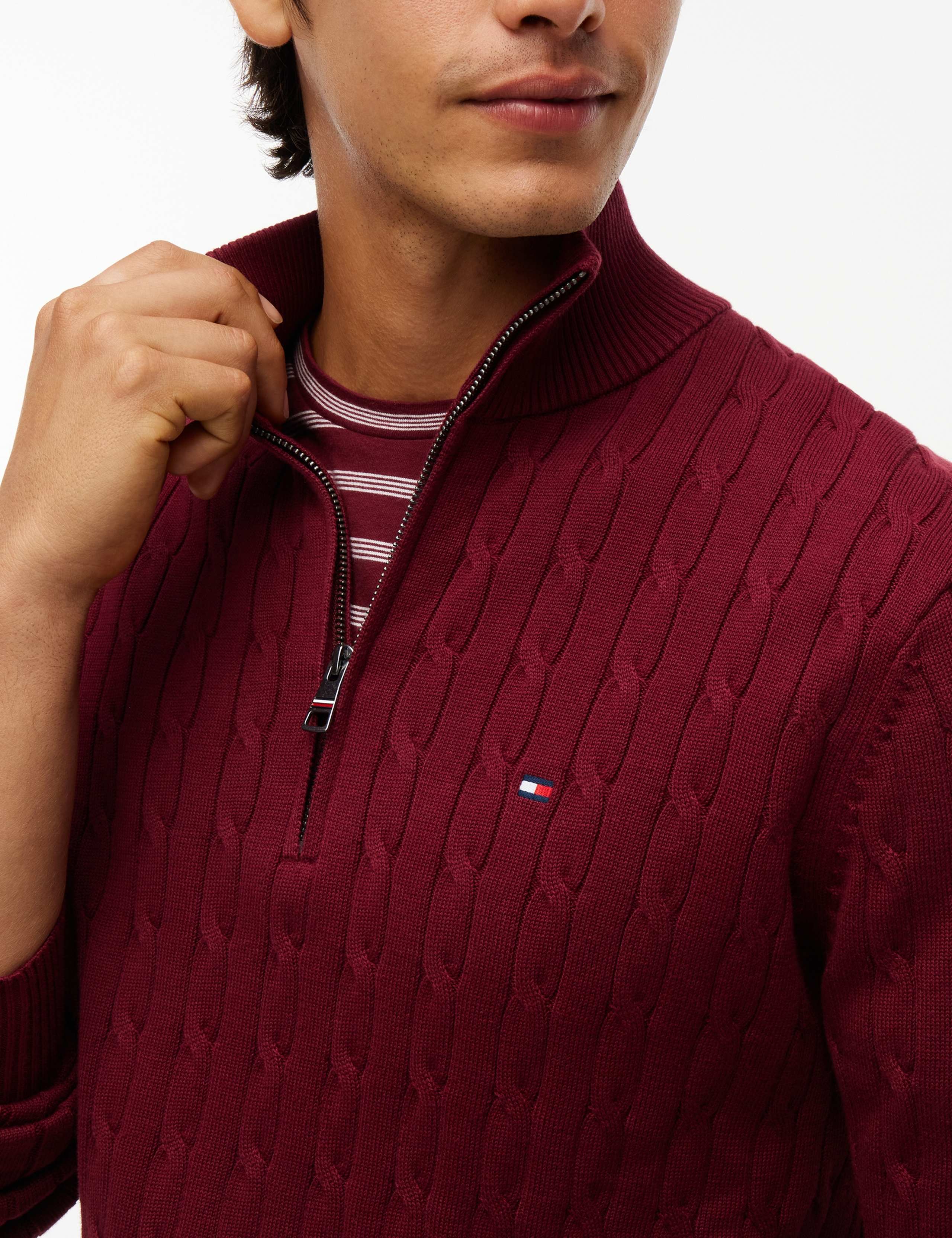 Classic Pure Cotton Half Zip Jumper 5 of 5