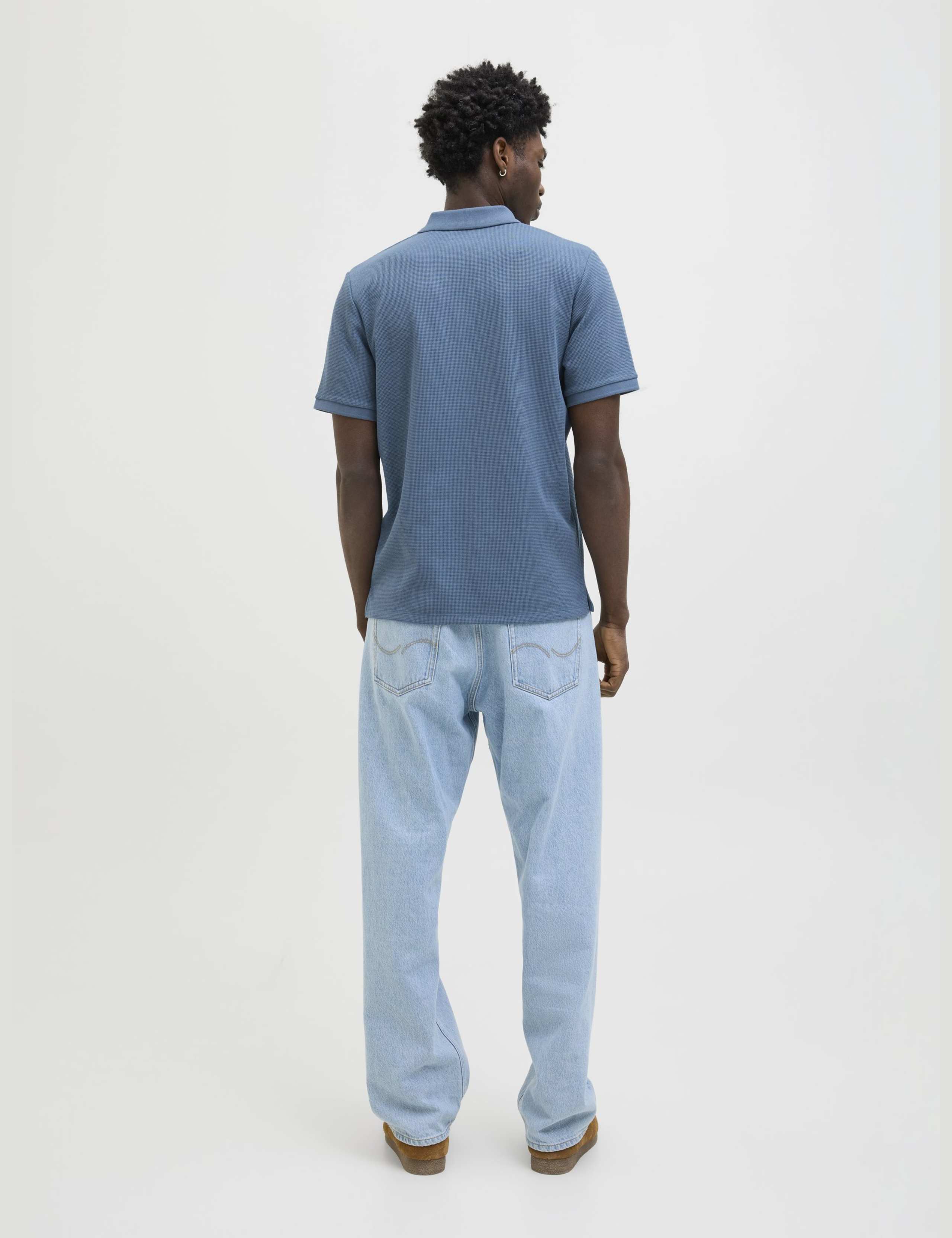 Cotton Blend Waffle Textured Polo Shirt 4 of 7