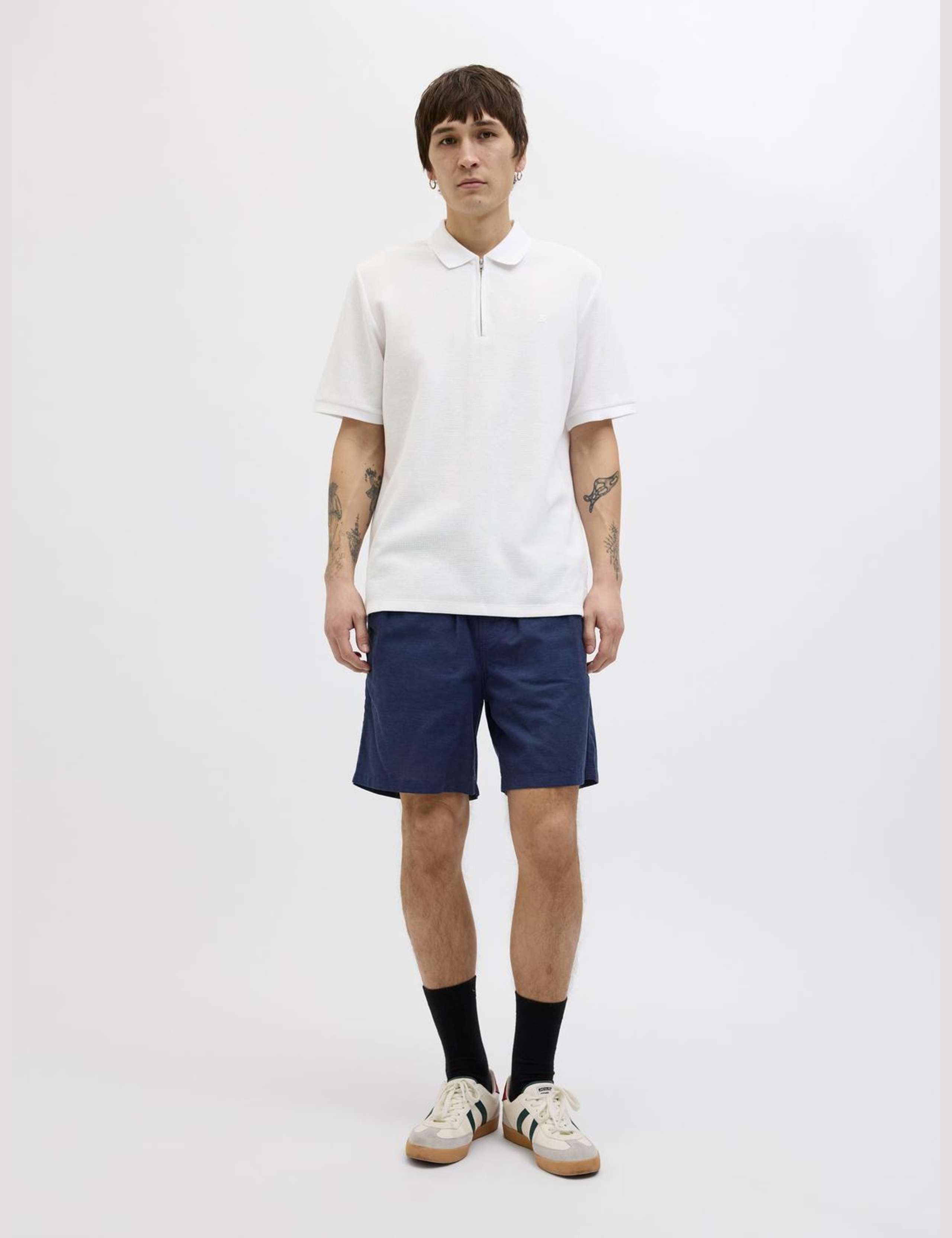 Cotton Blend Half Zip Polo Shirt 3 of 6