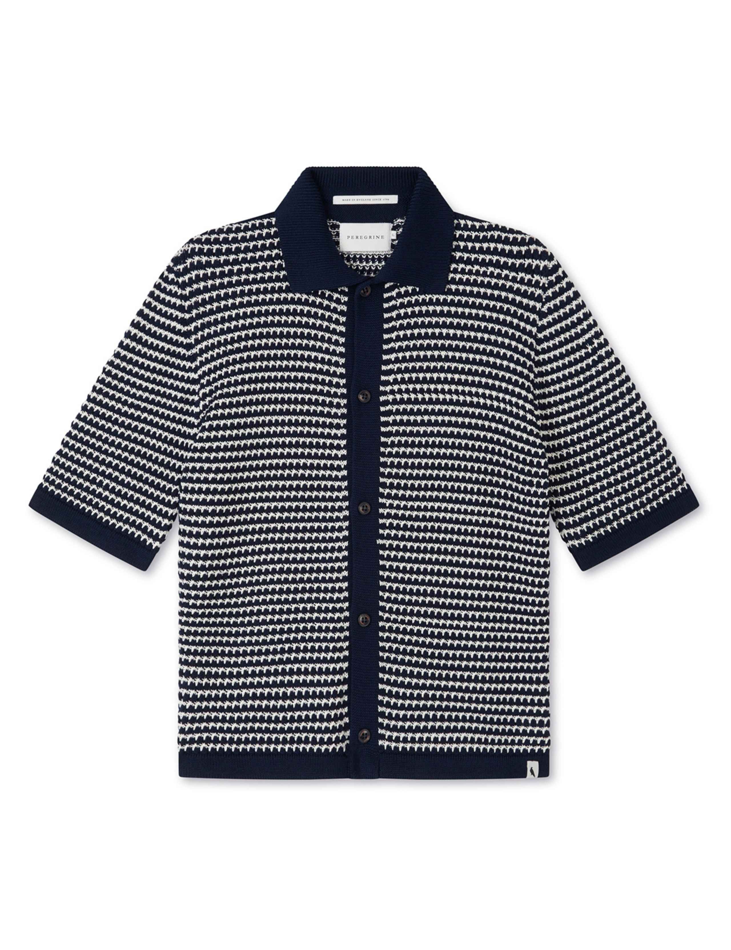 Pure Cotton Crochet Knitted Polo Shirt 2 of 6
