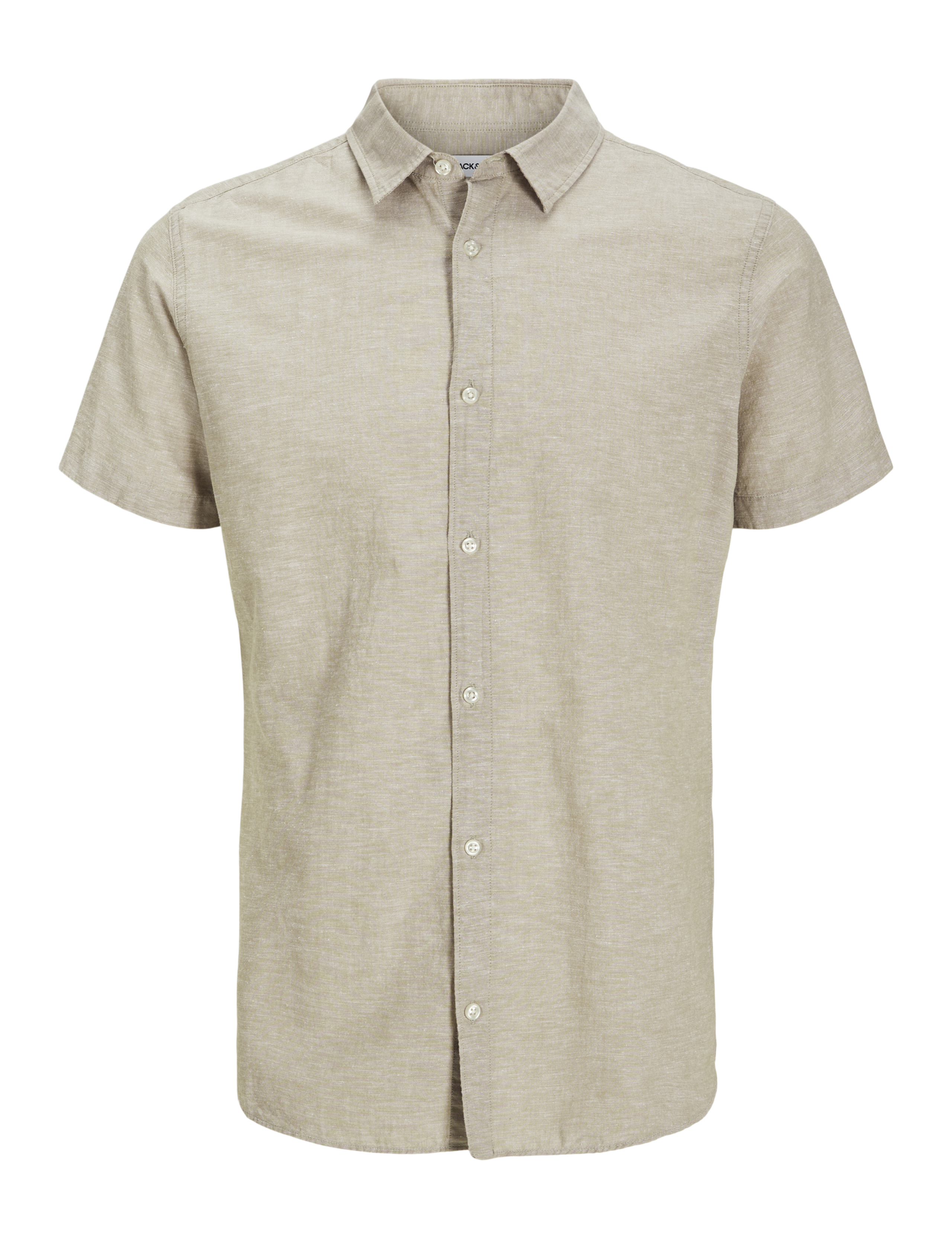 Slim Fit Linen Blend Oxford Shirt 2 of 8