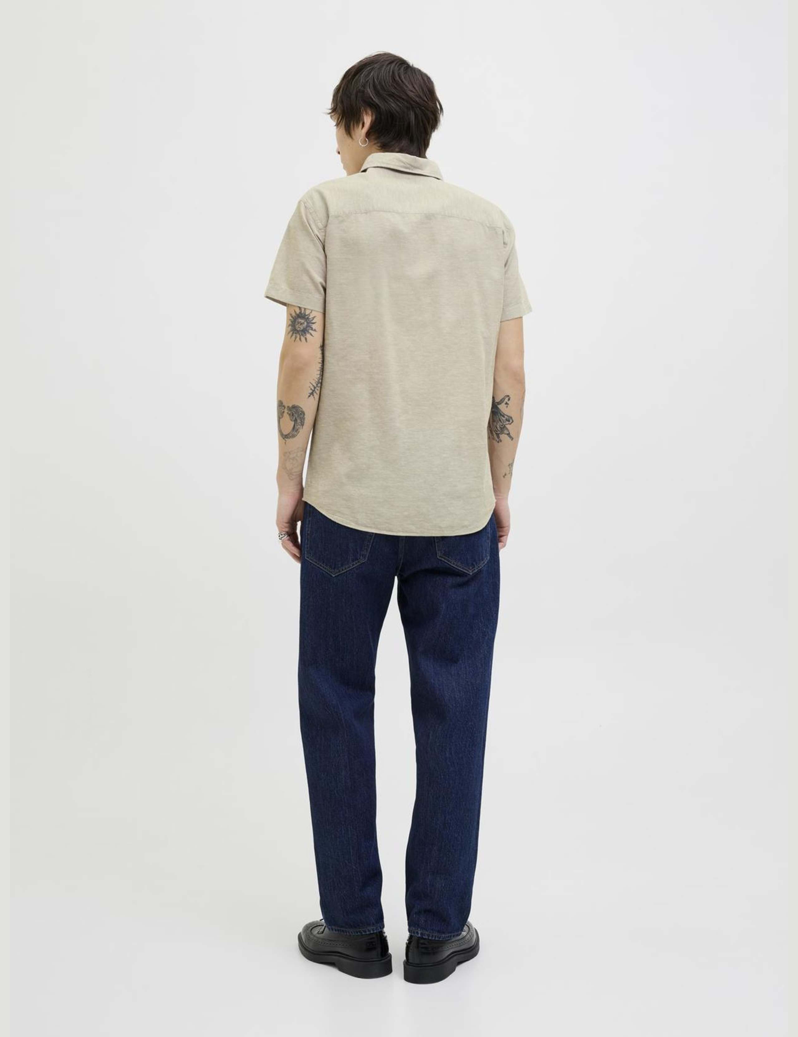 Slim Fit Linen Blend Oxford Shirt 5 of 8